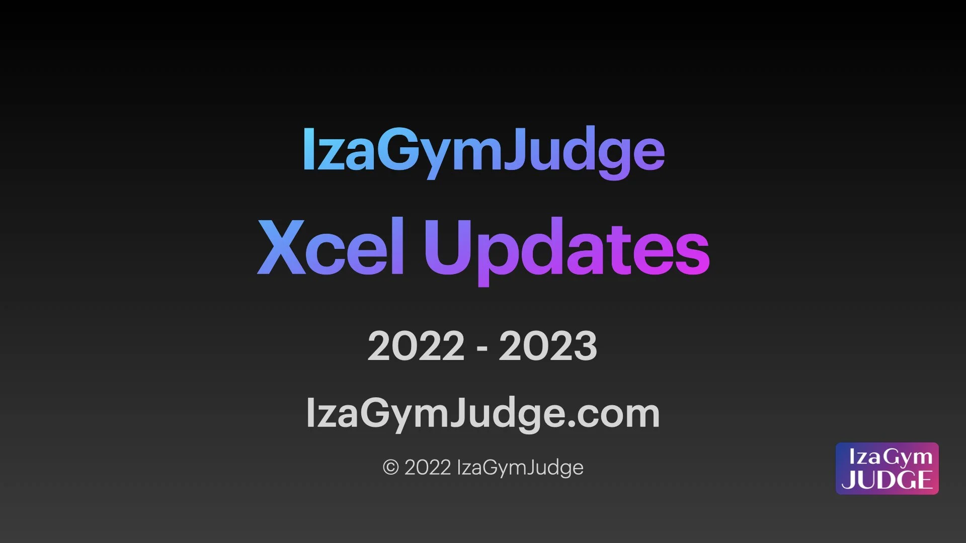 Xcel Updates 2022 to 2026 — lzaGymJudge