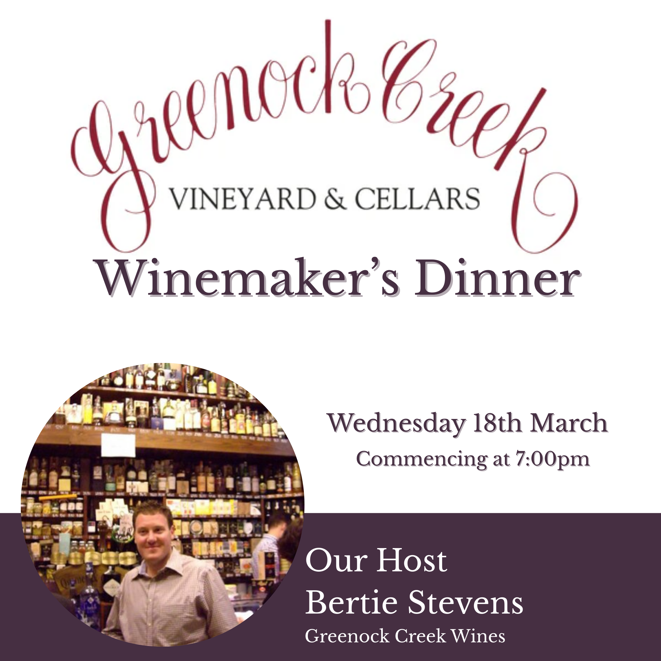 Greenock Creek Winemaker’s Dinner