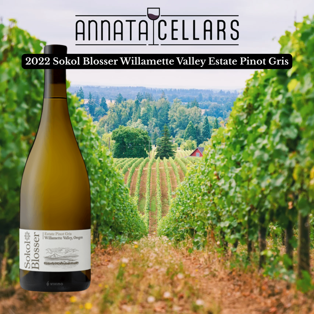 3 Bottles 2022 Sokol Blosser Willamette Valley Estate Pinot Gris