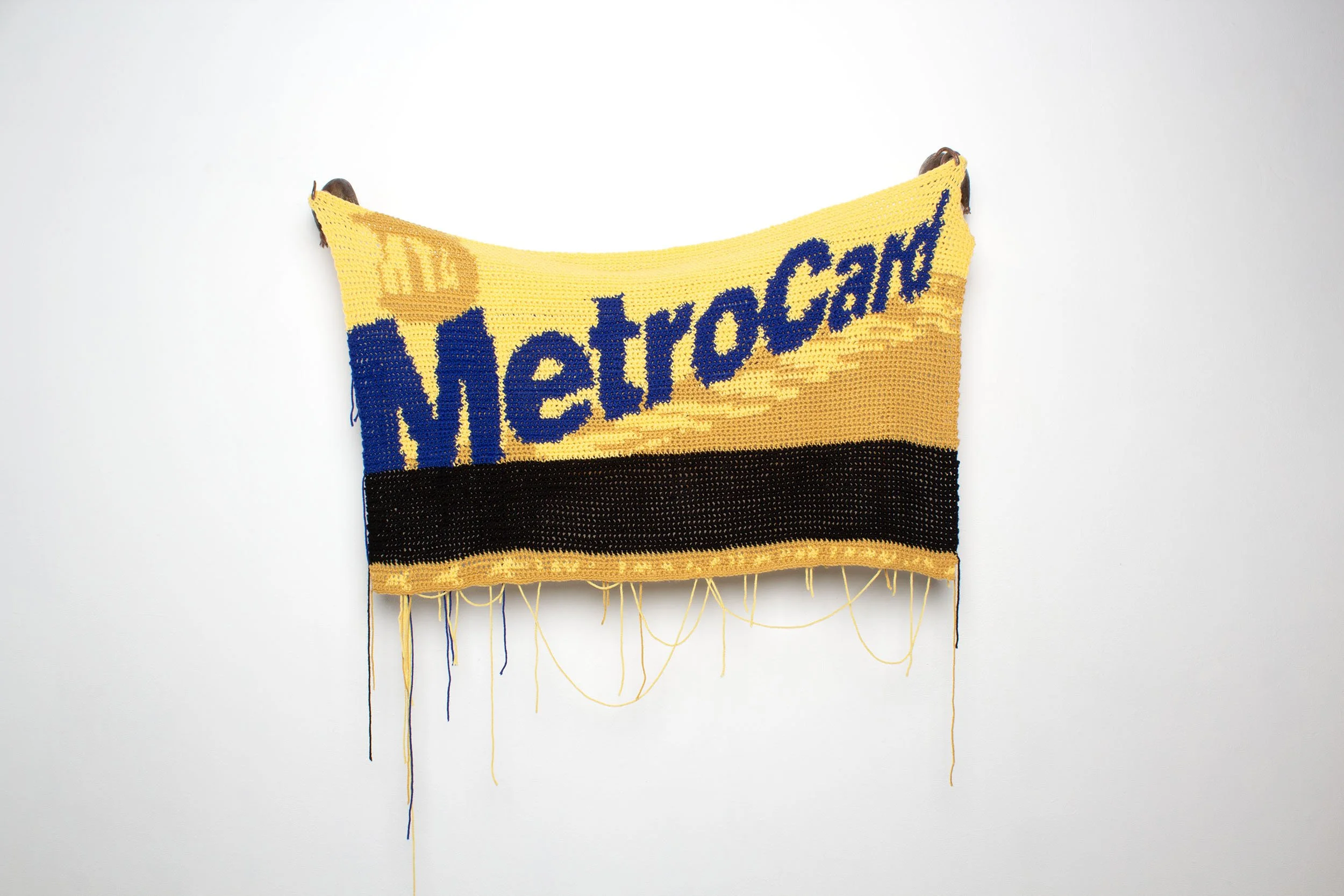 Stand Clear of the Closing Doors, please., 2026, ceramic, crocheted yarn, 