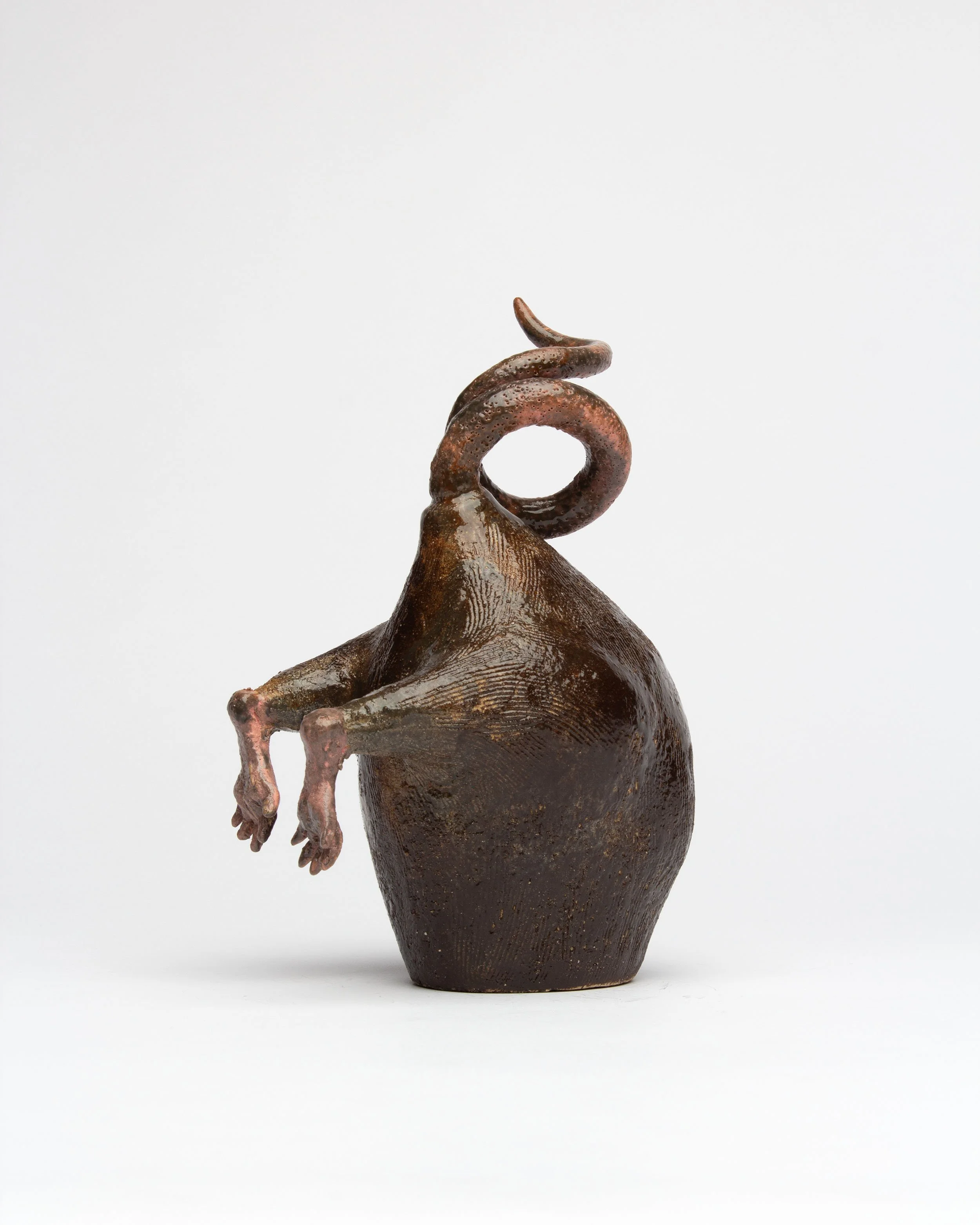 Train Rat No.1 (Stand Clear of the Closing Doors, please.), 2026, ceramic, 5"x4"7"