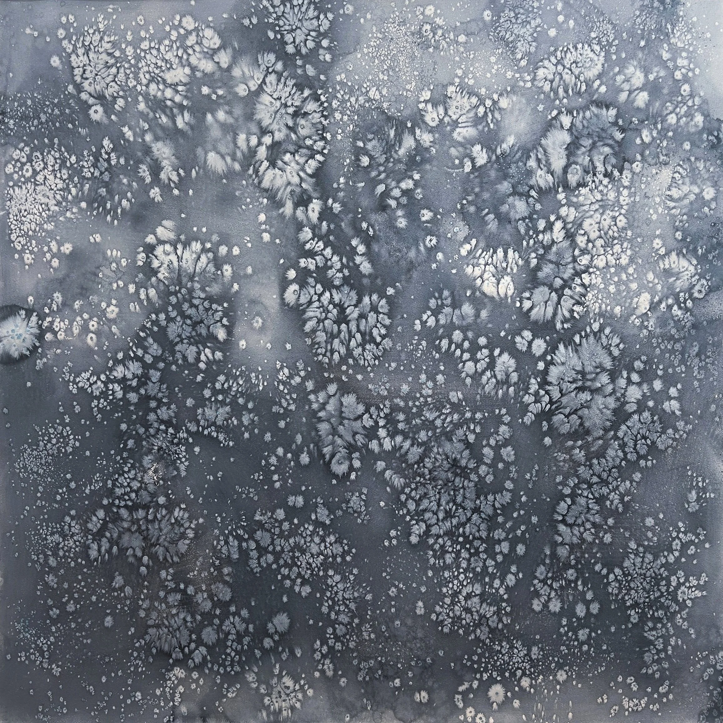 Watercolor with Mixed Media, Lake Michigan Water, Salt, Allison Svboda