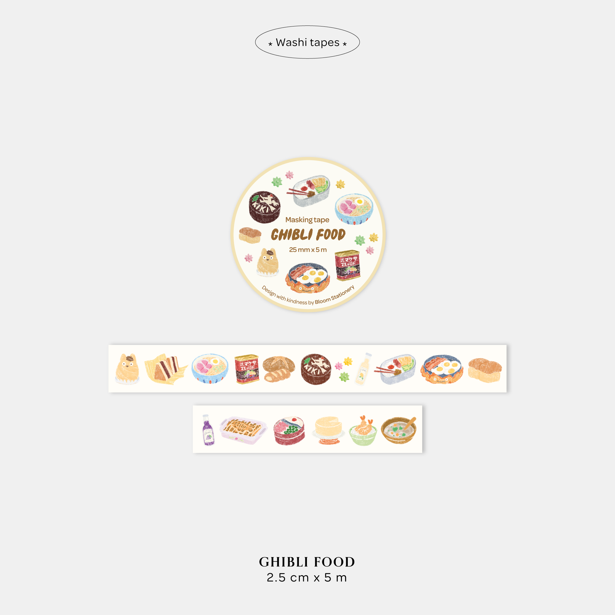 Washi tape Ghibli Food