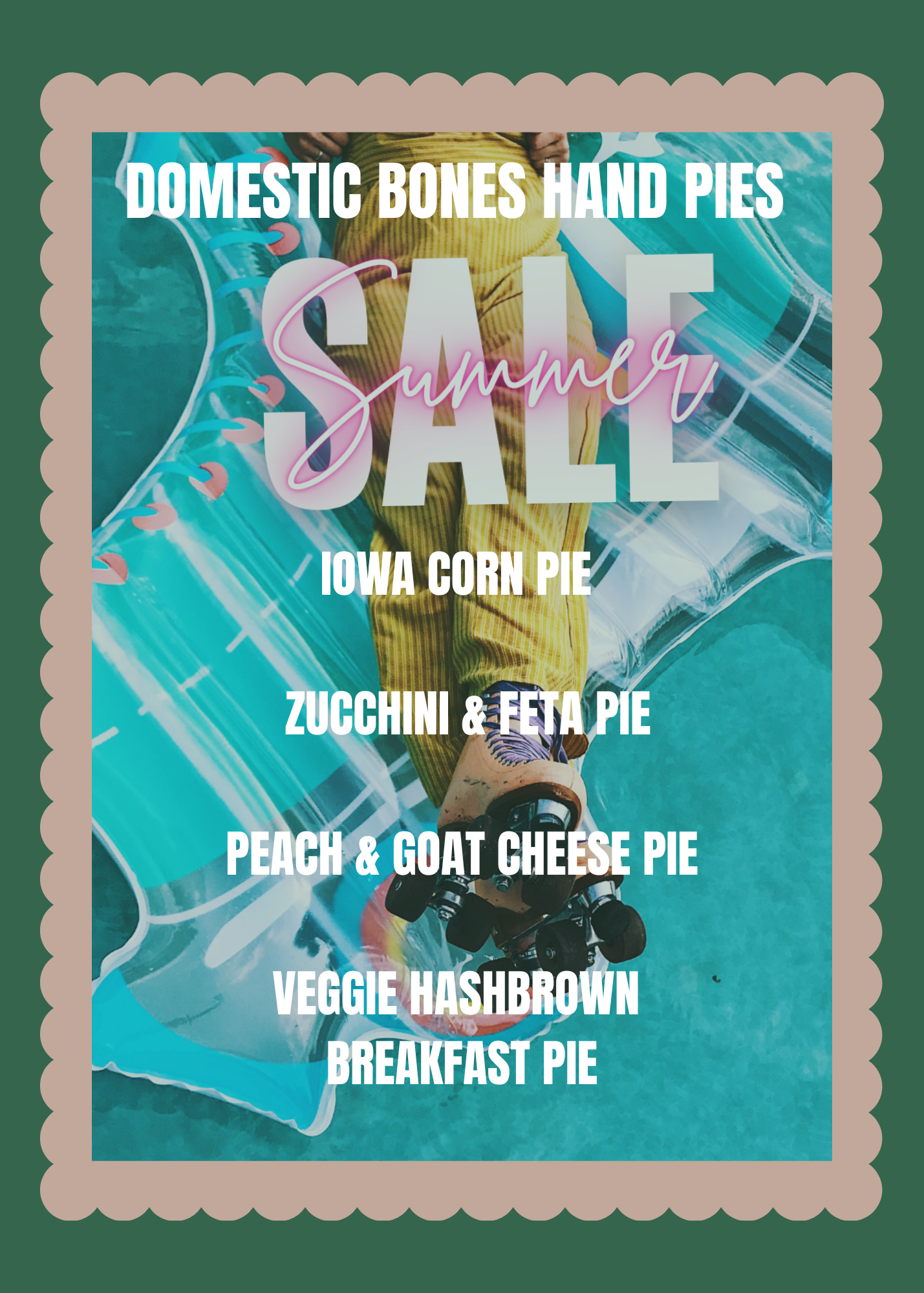Summer Pie Sale 7/30-SOLD OUT (I am blown way, thank you! Look for another pre-sale dropping in September)