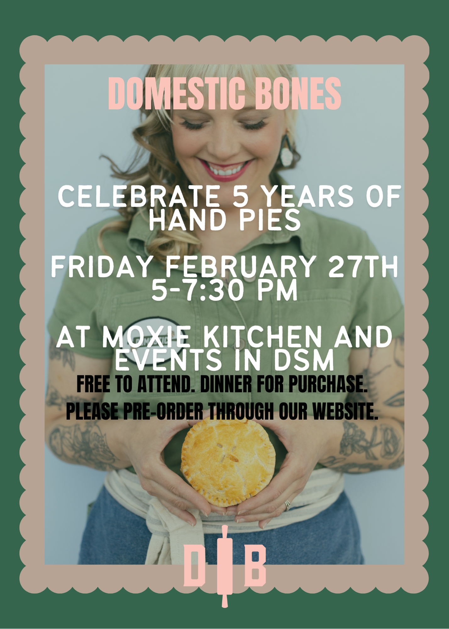 Pre-Order Dinner at Moxie 2/27