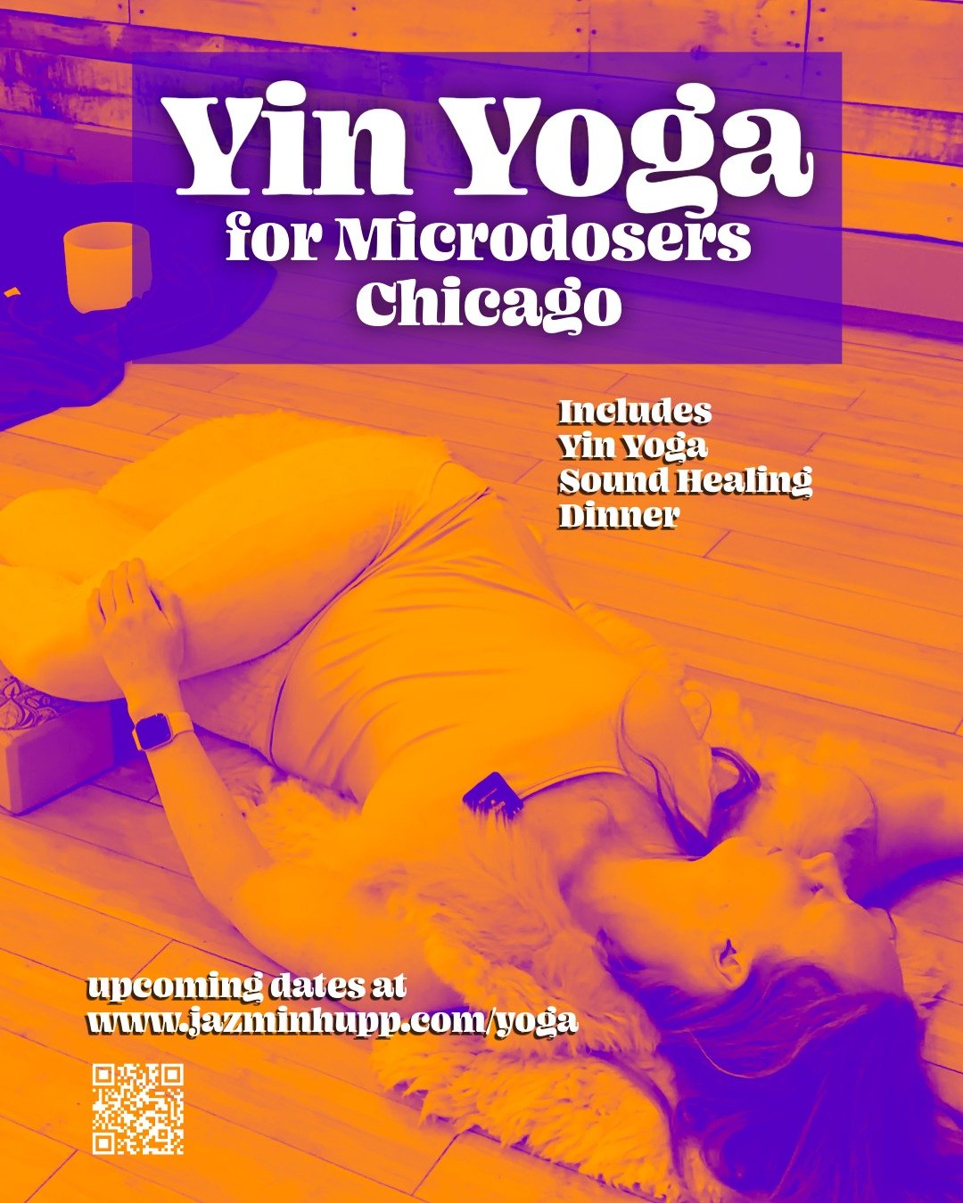 After becoming an expert at hiding that I'm HIGH for yoga class 😶&zwj;🌫️... I've been teaching my own secret class here in Chicago. Over the last year, I've been hosting 6 students at a time for yogic stretches, sound healing, and vegetable soup di