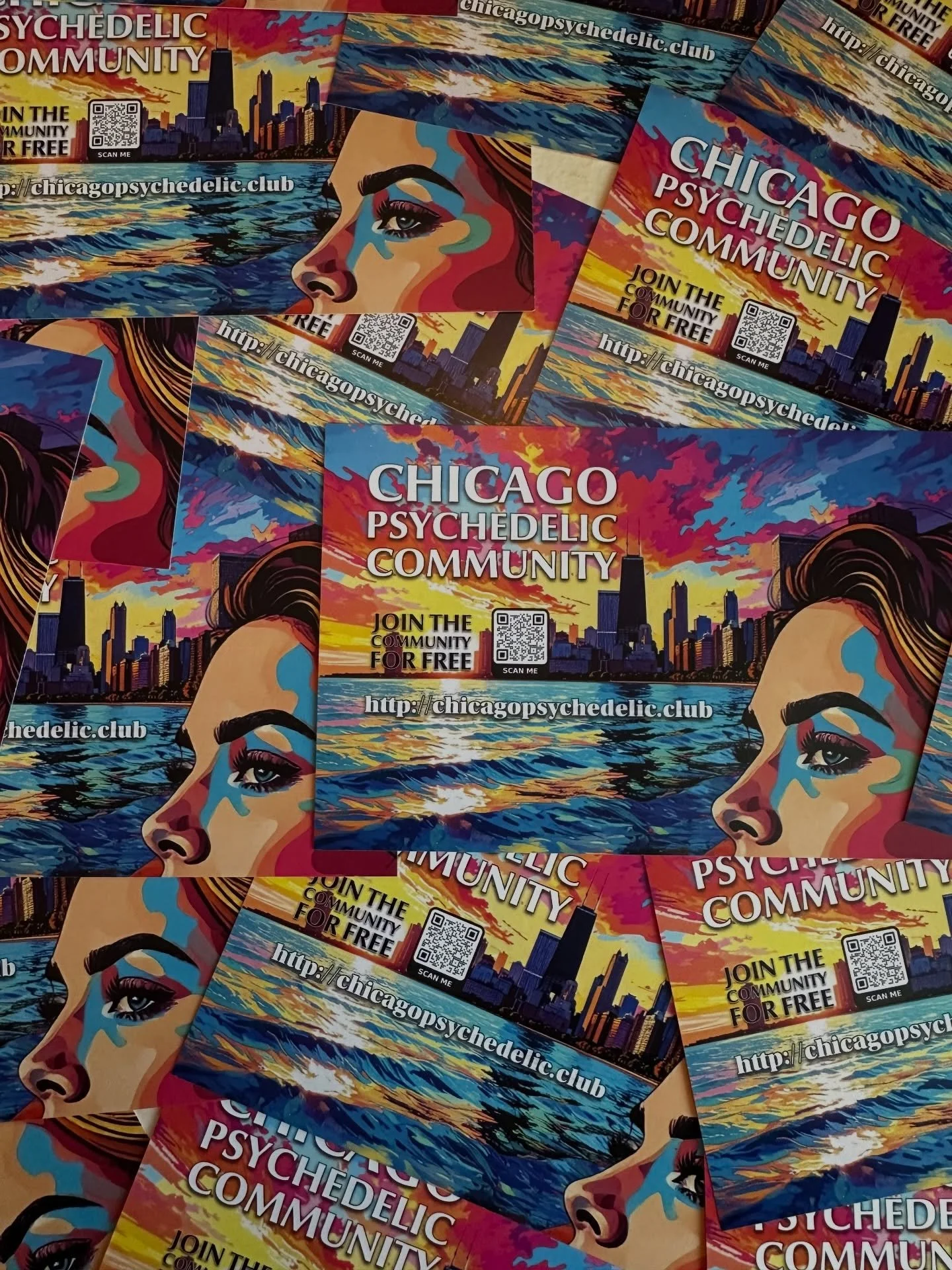 I made postcards for the Chicago Psyched&euro;lic Community I began stewarding with @myleeblake last year. Showing up and creating the community that I wish I had around me is one of my strong suits. Finding other psyched&euro;lic like-minded friends