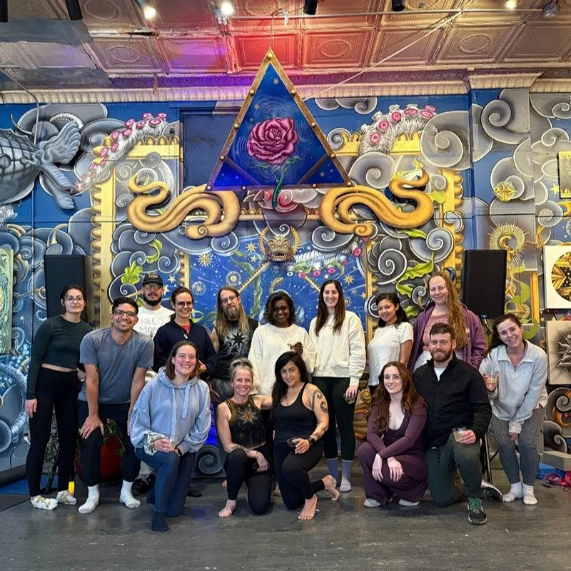 Who knew how good yoga could be with live music and surrounded by art? @erinbrammer &amp; @jasonbrammer have started hosting delicious yoga classes in their art studio near Humboldt Park. Next class is 4/18 at 6PM. HIGHly recommend. I was sober and t