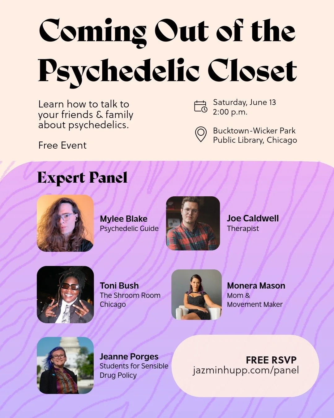We're creating psyched*lic educational events in Chicago. I've collected diverse perspectives on talking to your friends &amp; family about psyched*lics. (A topic so controversial, I have to misspell it or I might get censored.) 

Letting your mom kn
