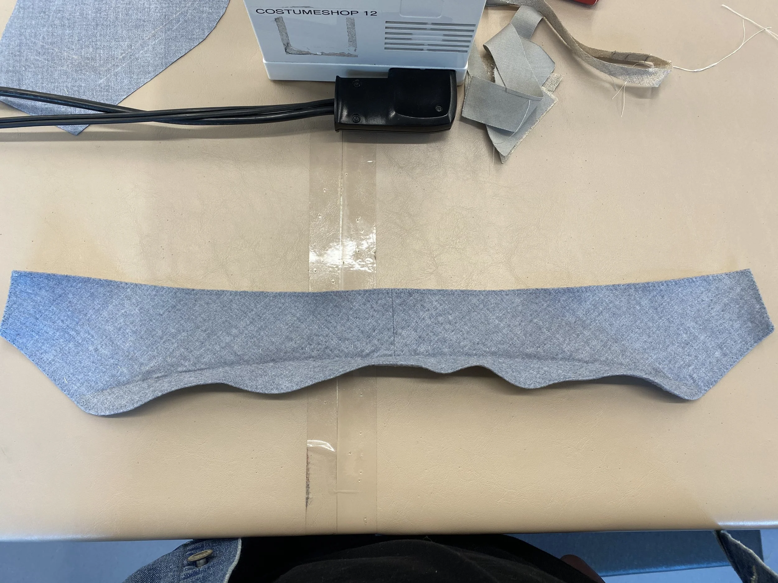 Finished under collar - back 