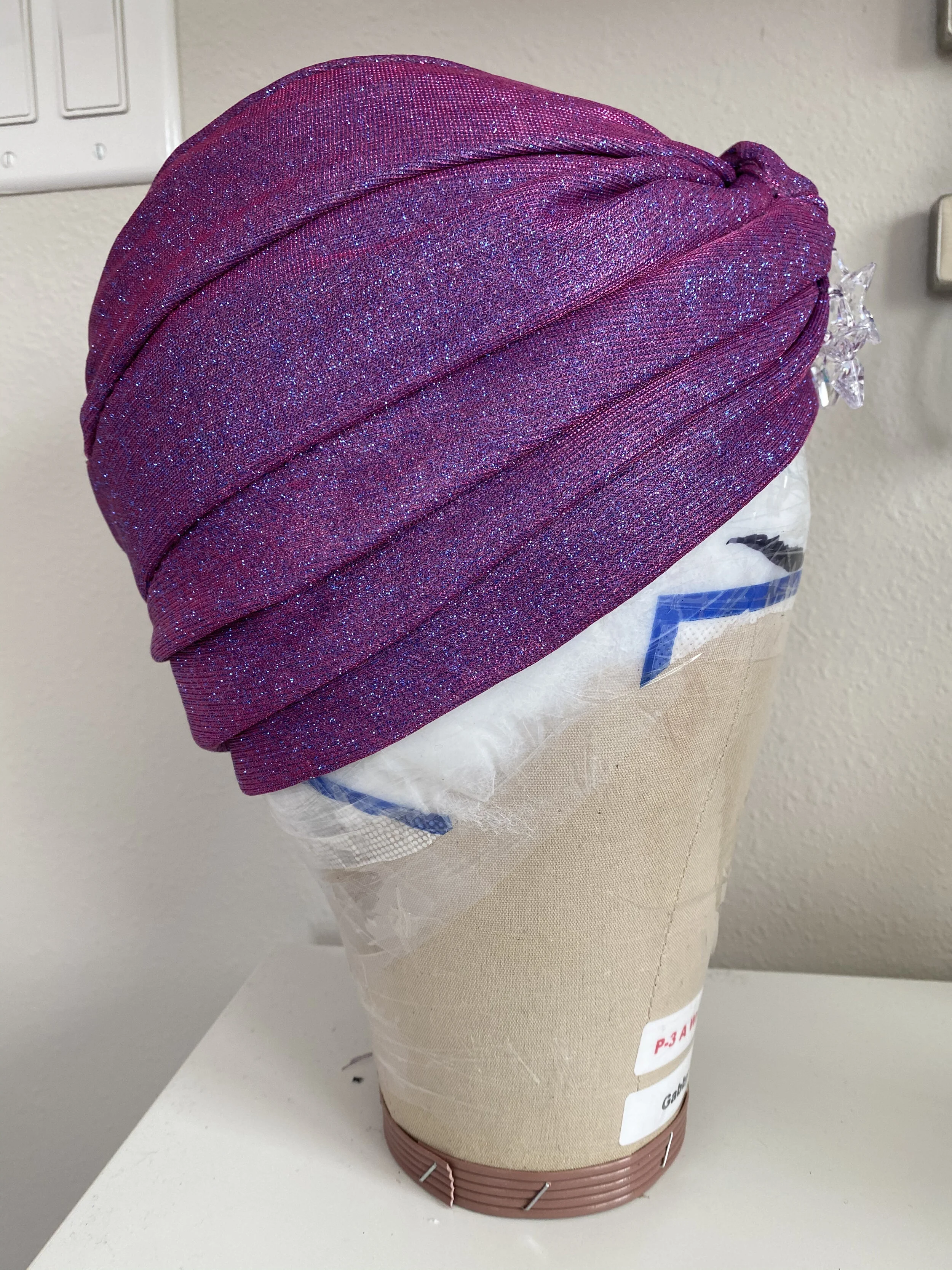 Finished Happy Medium turban - side