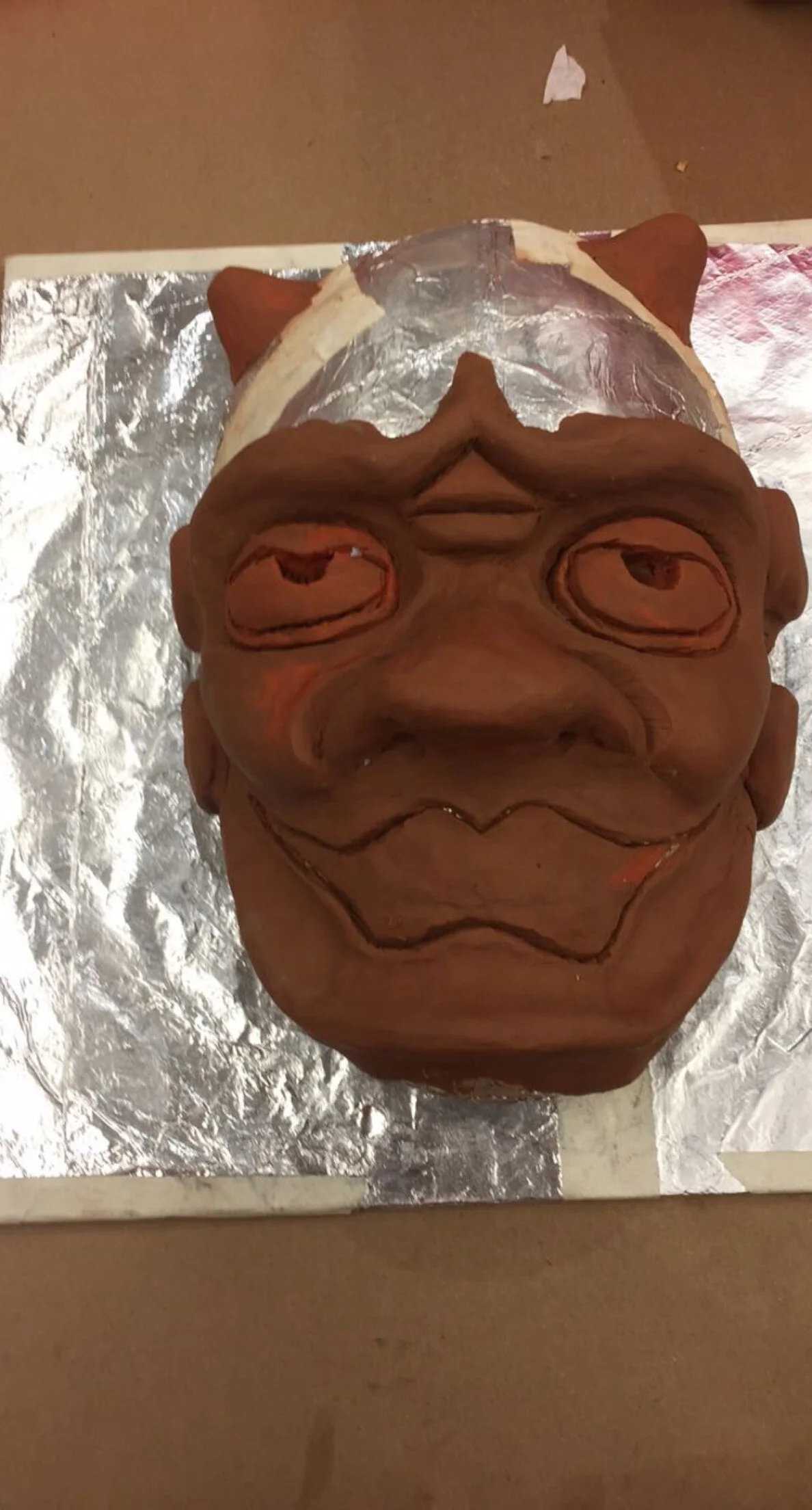 Class assignment. Sculpt of Noh theatre inspired mask