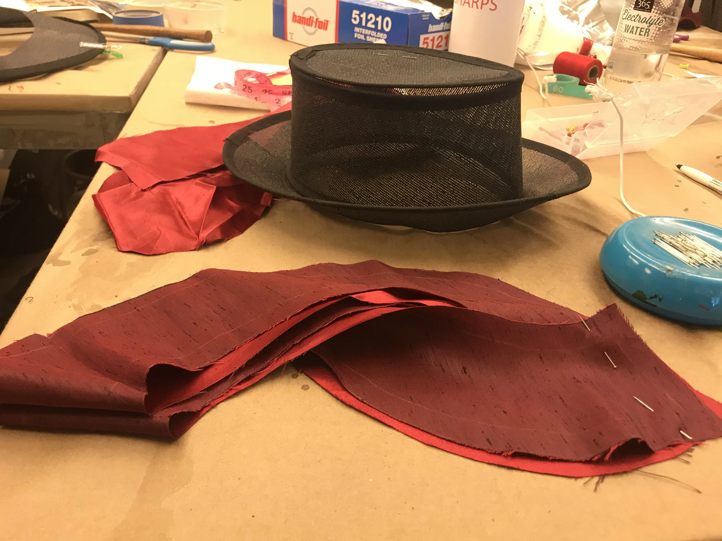 Flat patterned buckram