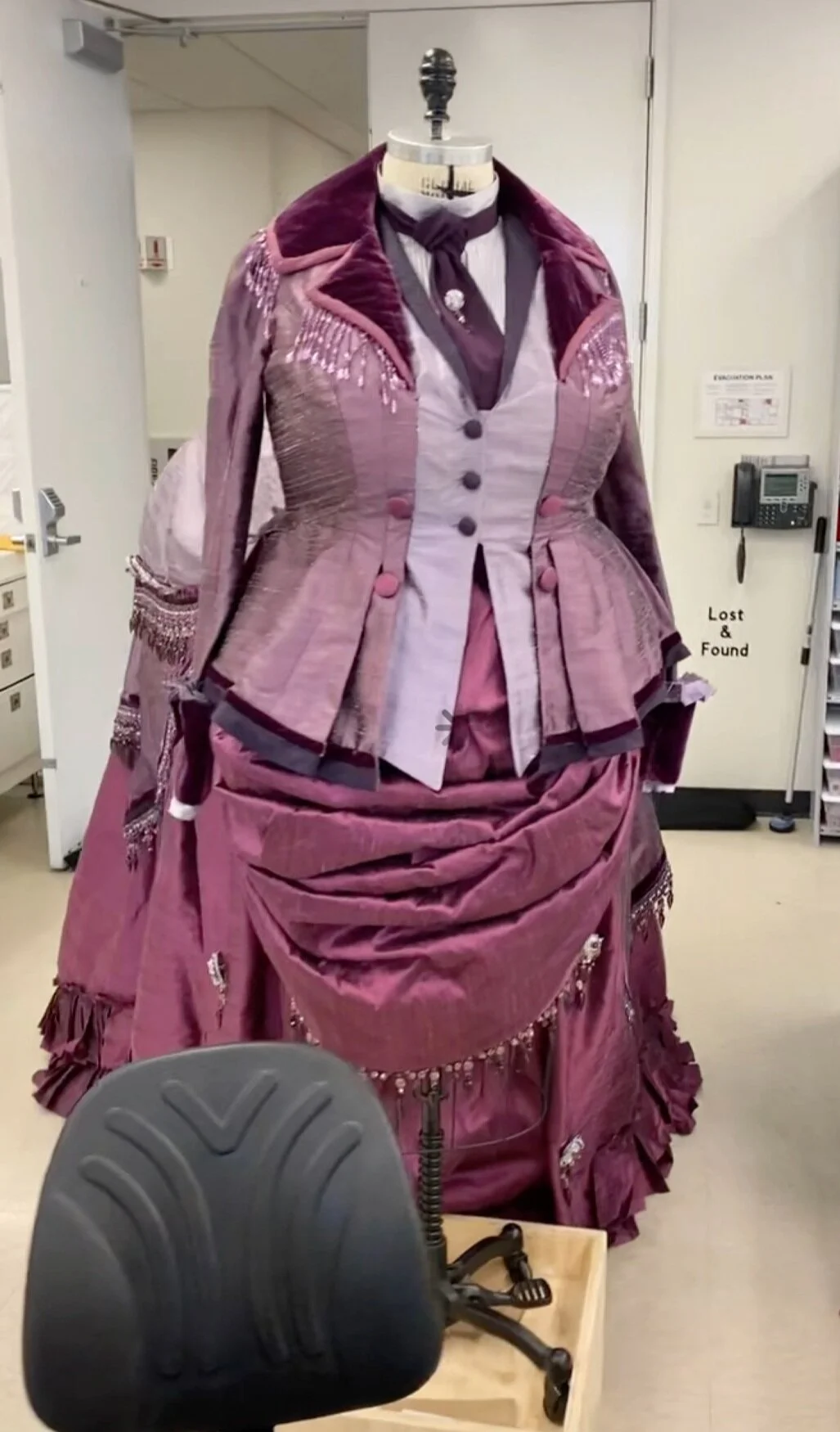 The finish bodice and dress