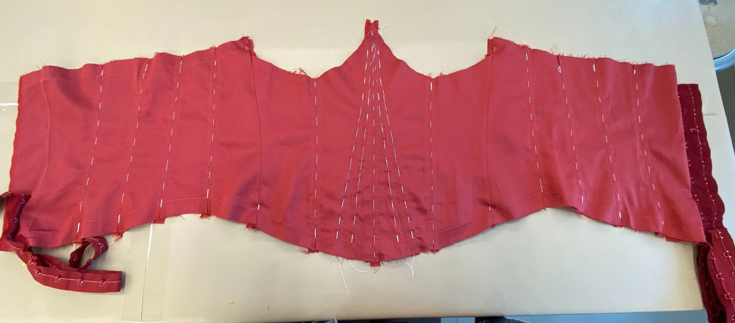 Mockup bodice/foundation layer to Dior inspired Flute gown. 