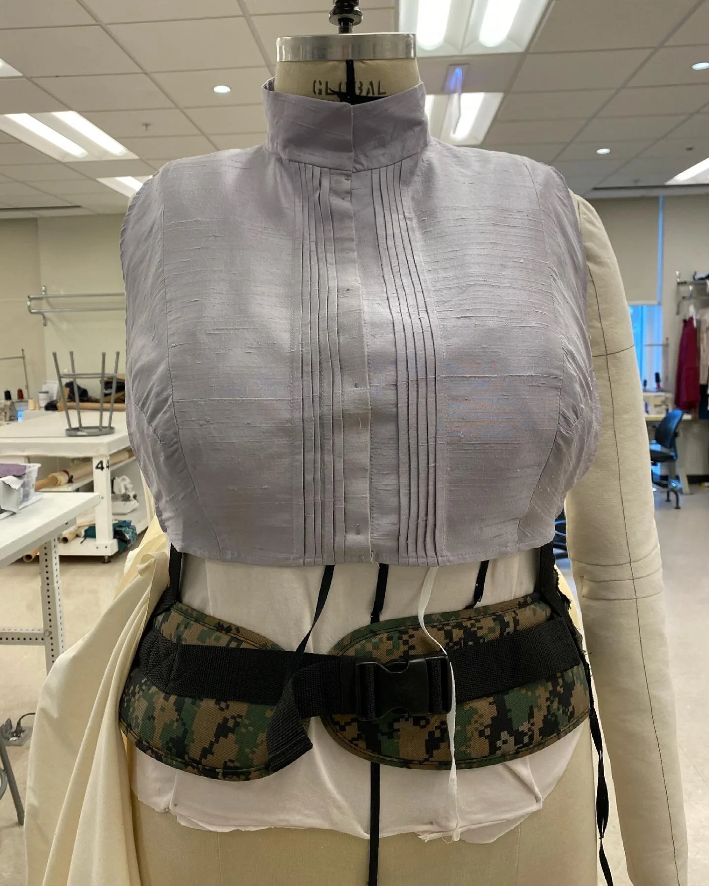 The finished chemisette layer