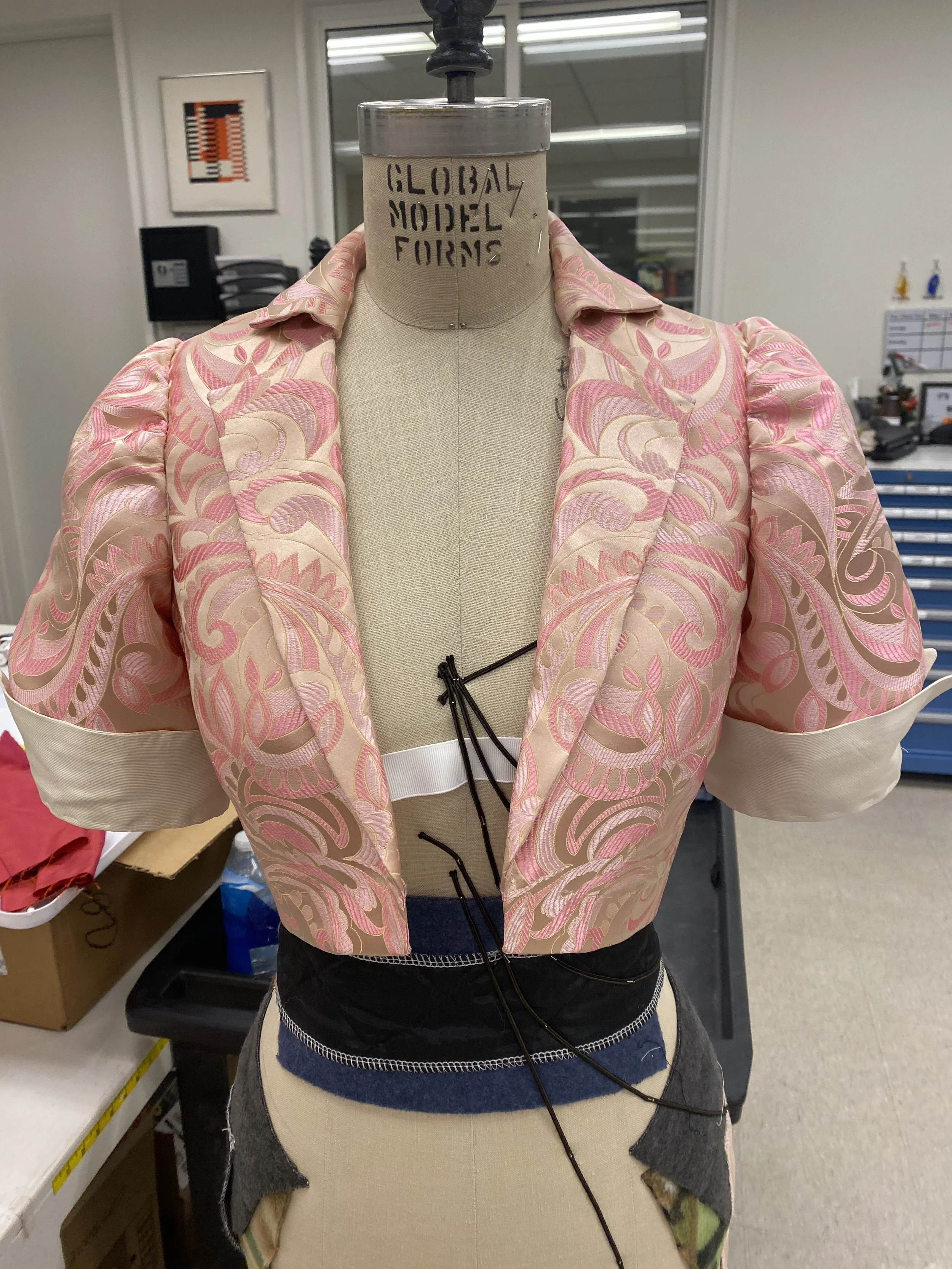 Cut and stitched for first fabric fitting. 