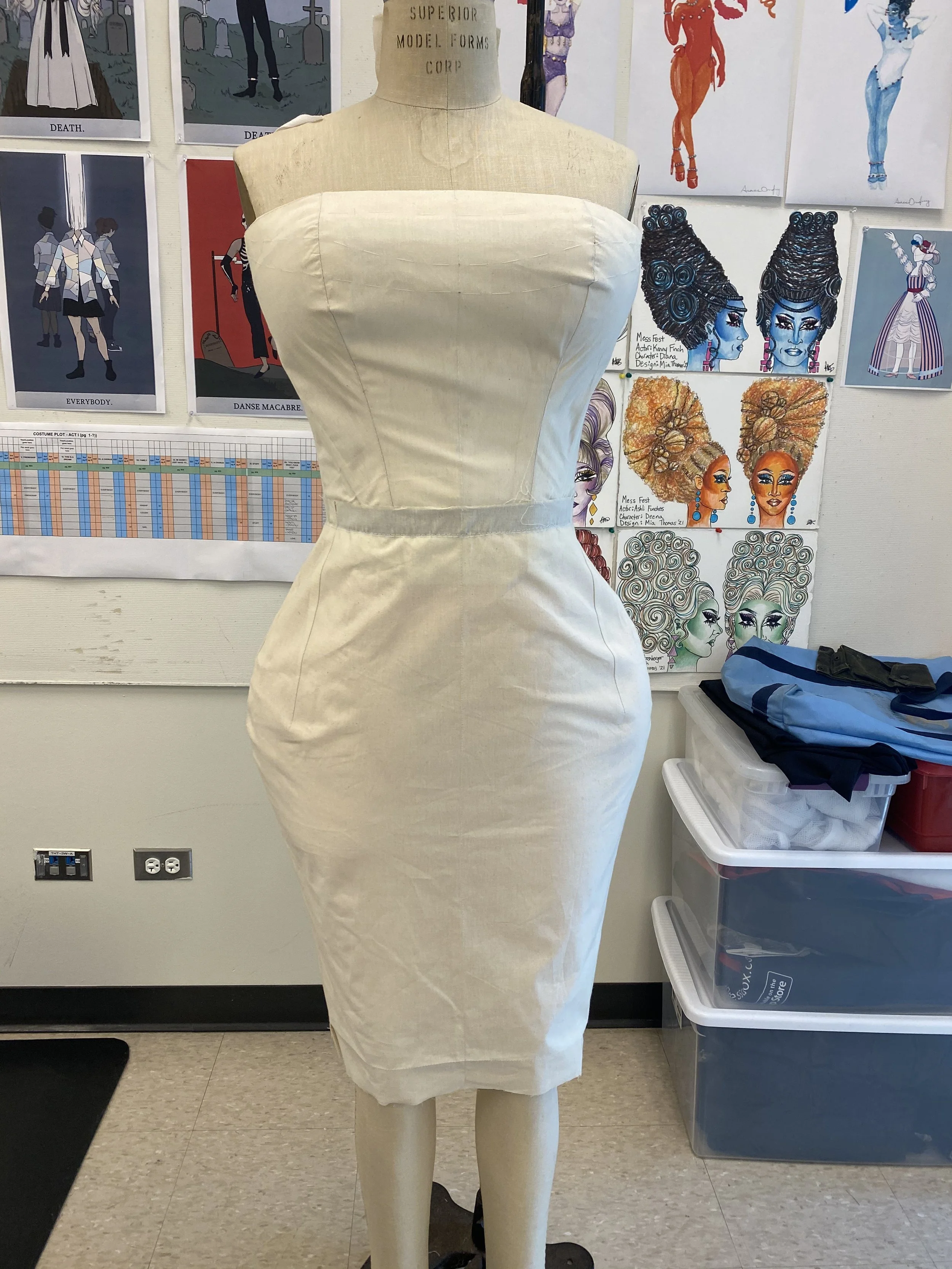 First mock of base dress - front