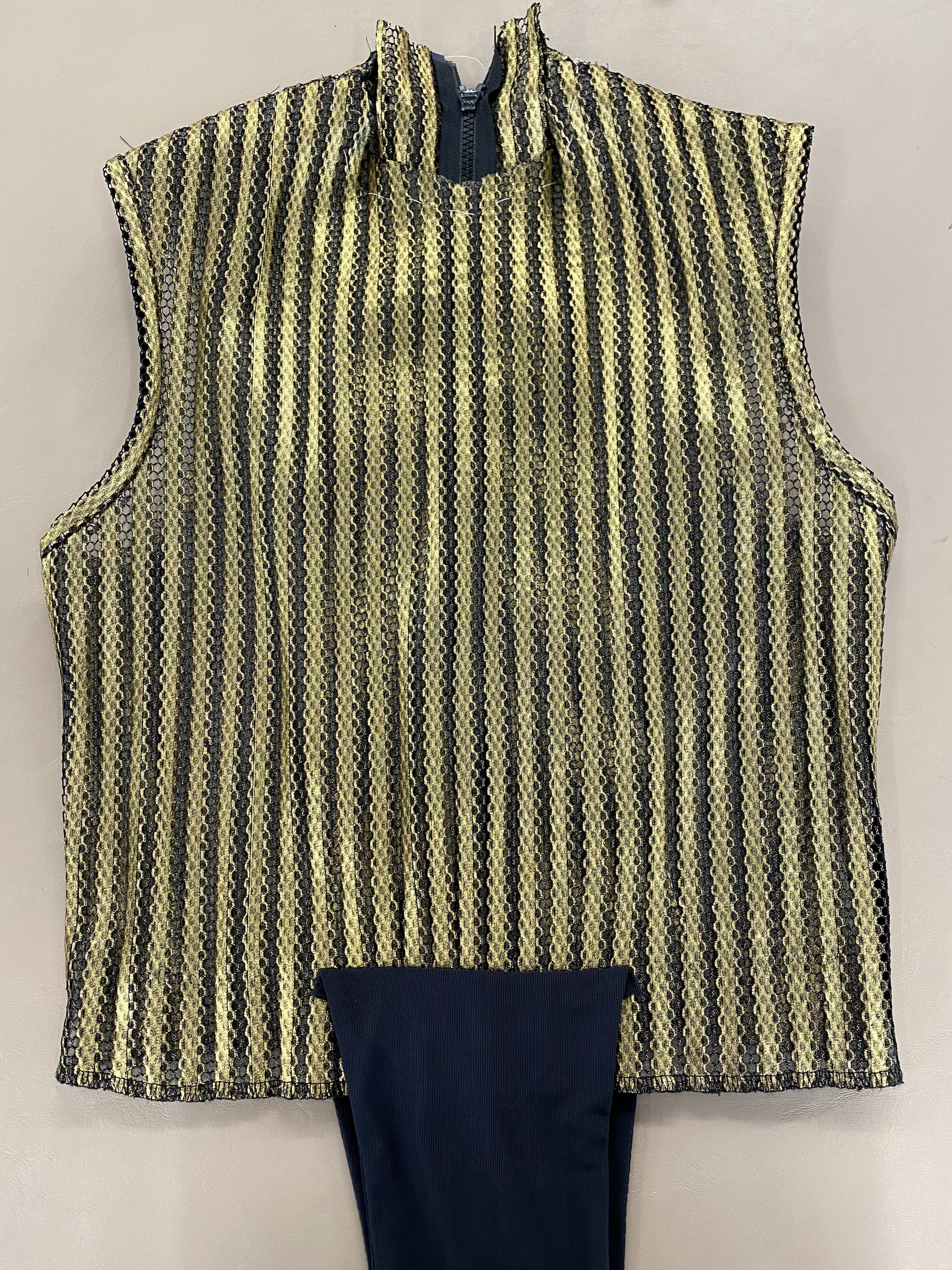 First version of shirt crotch strap.