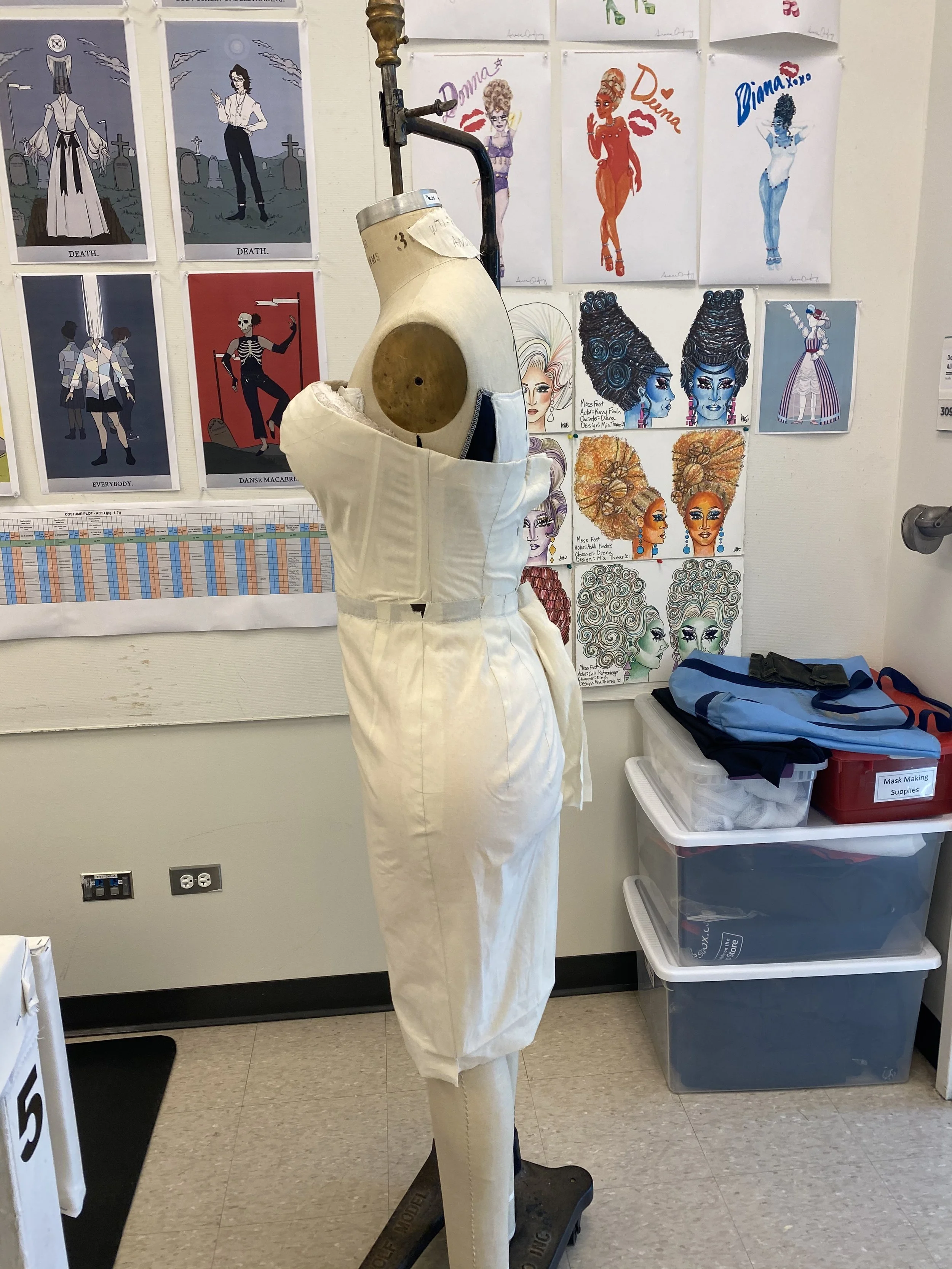 First mock of base dress - side