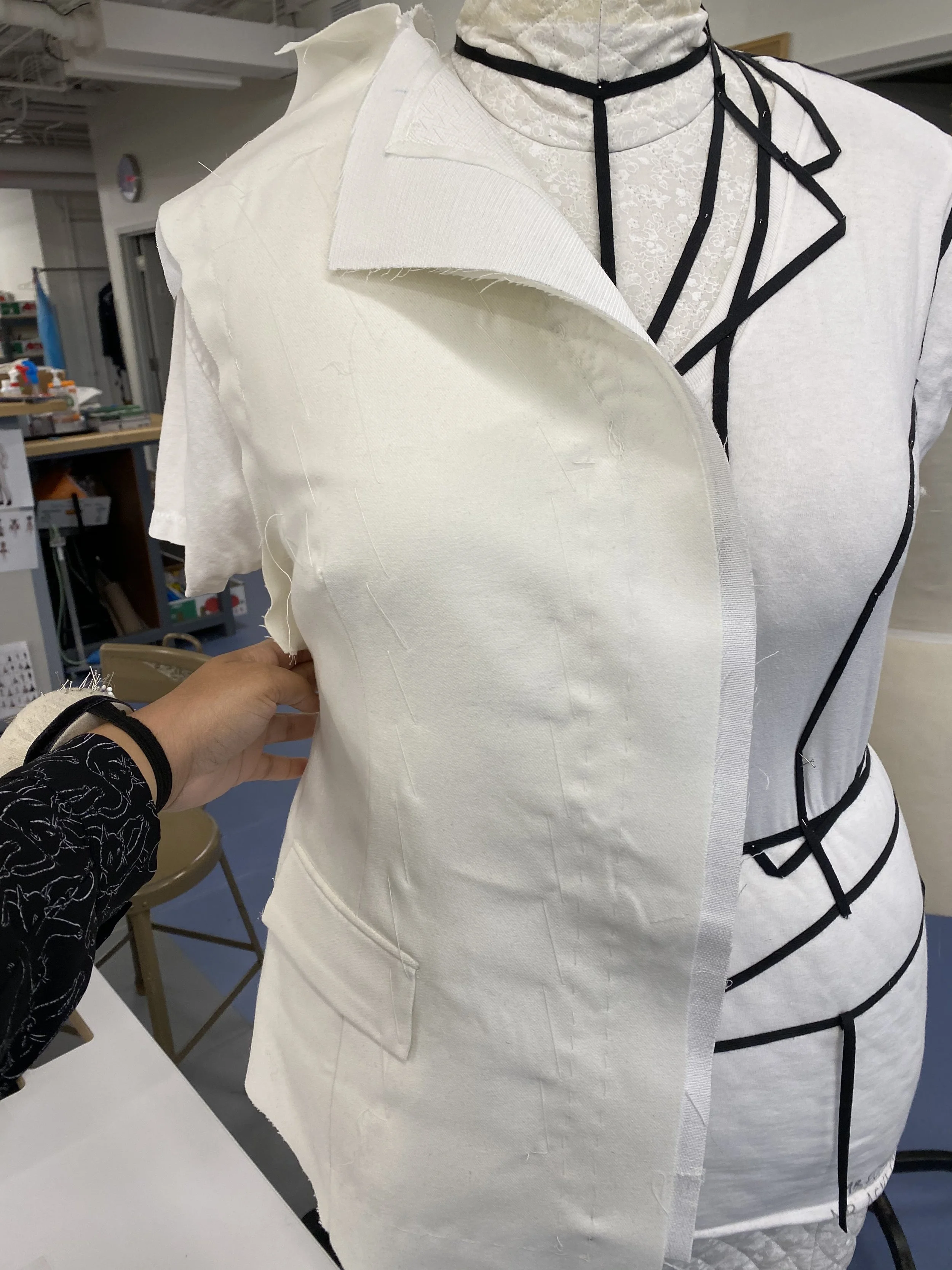 Jacket front on the form 