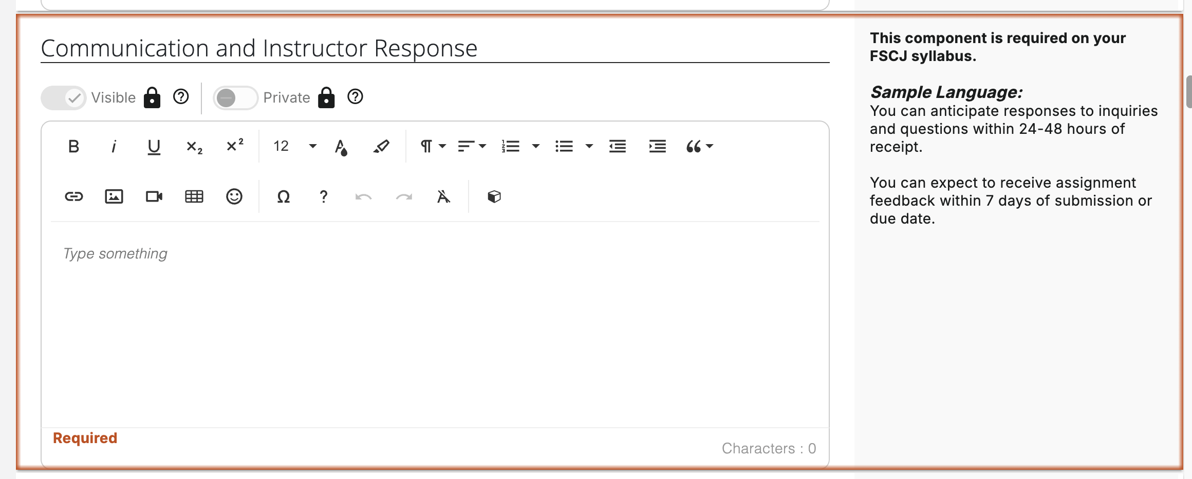 syllabus required component