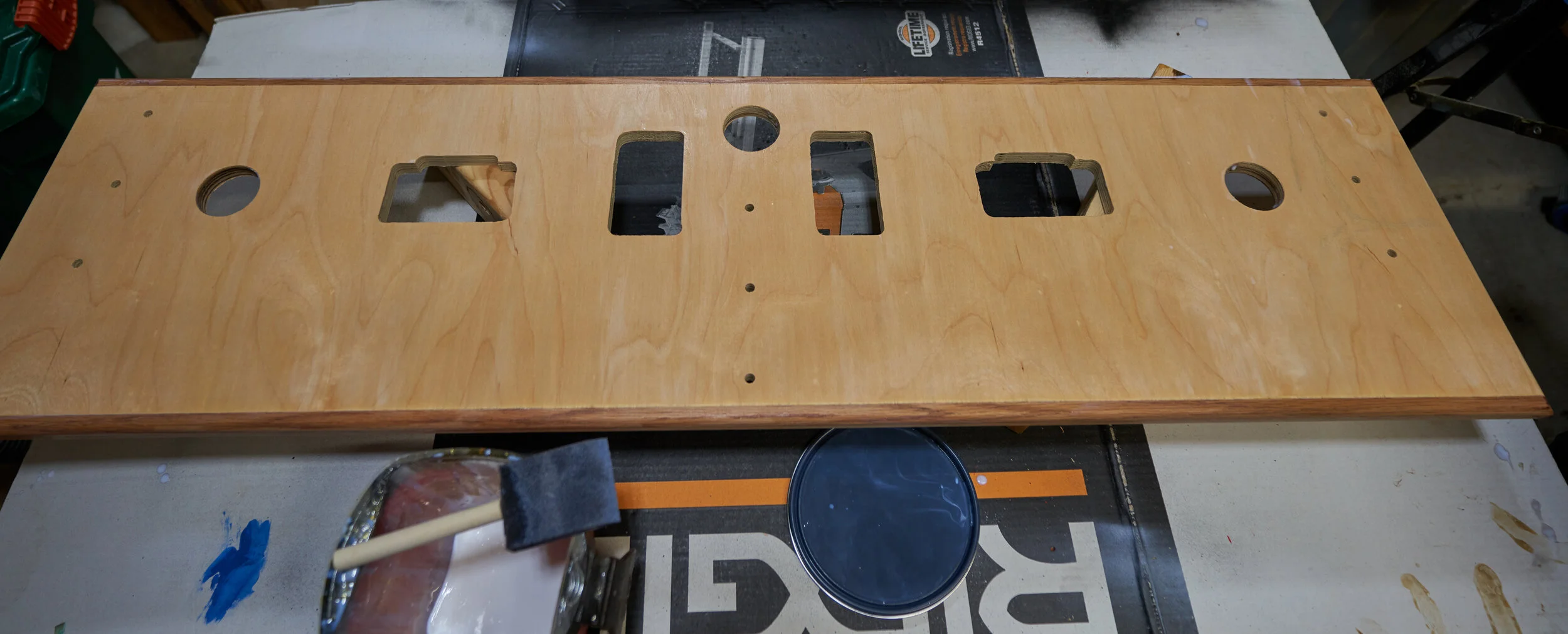 Finishing the inset-plate
