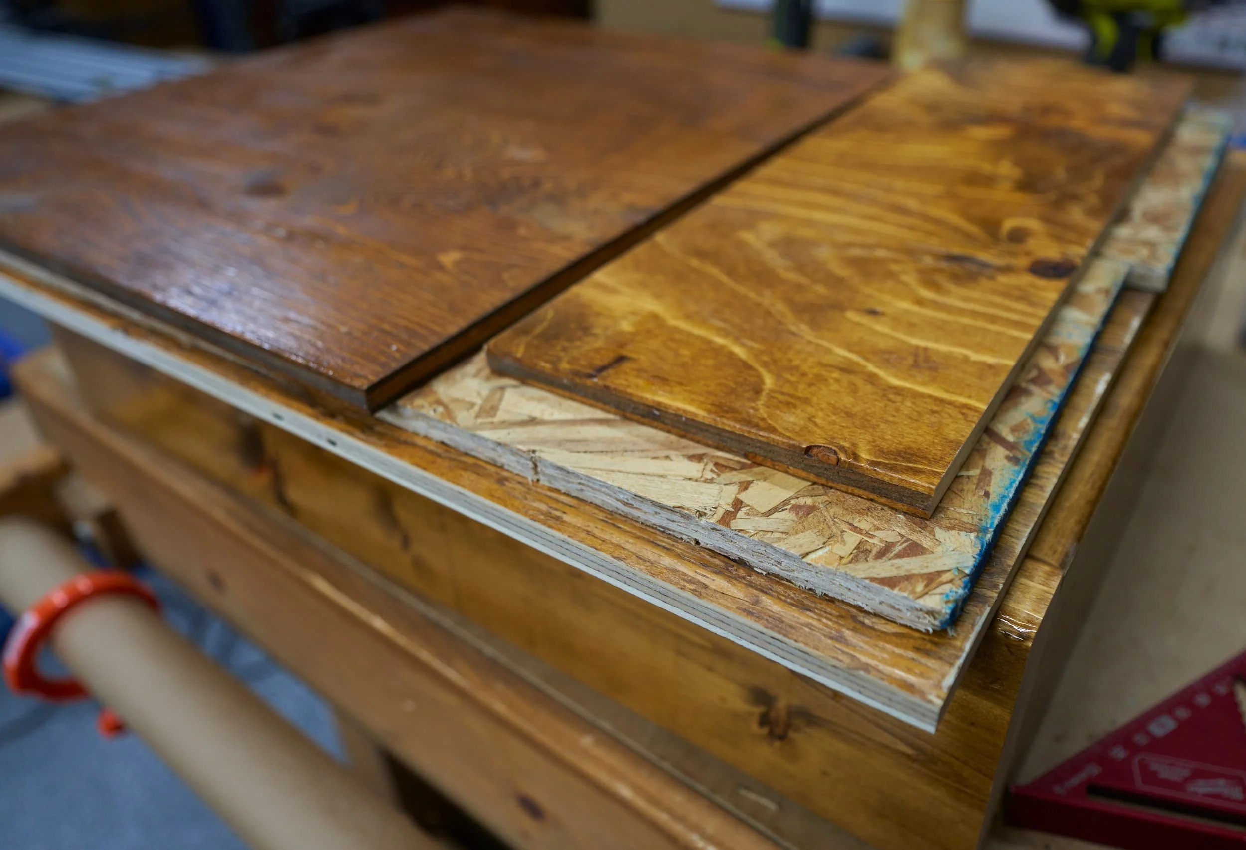 Laminating sheets together for a base