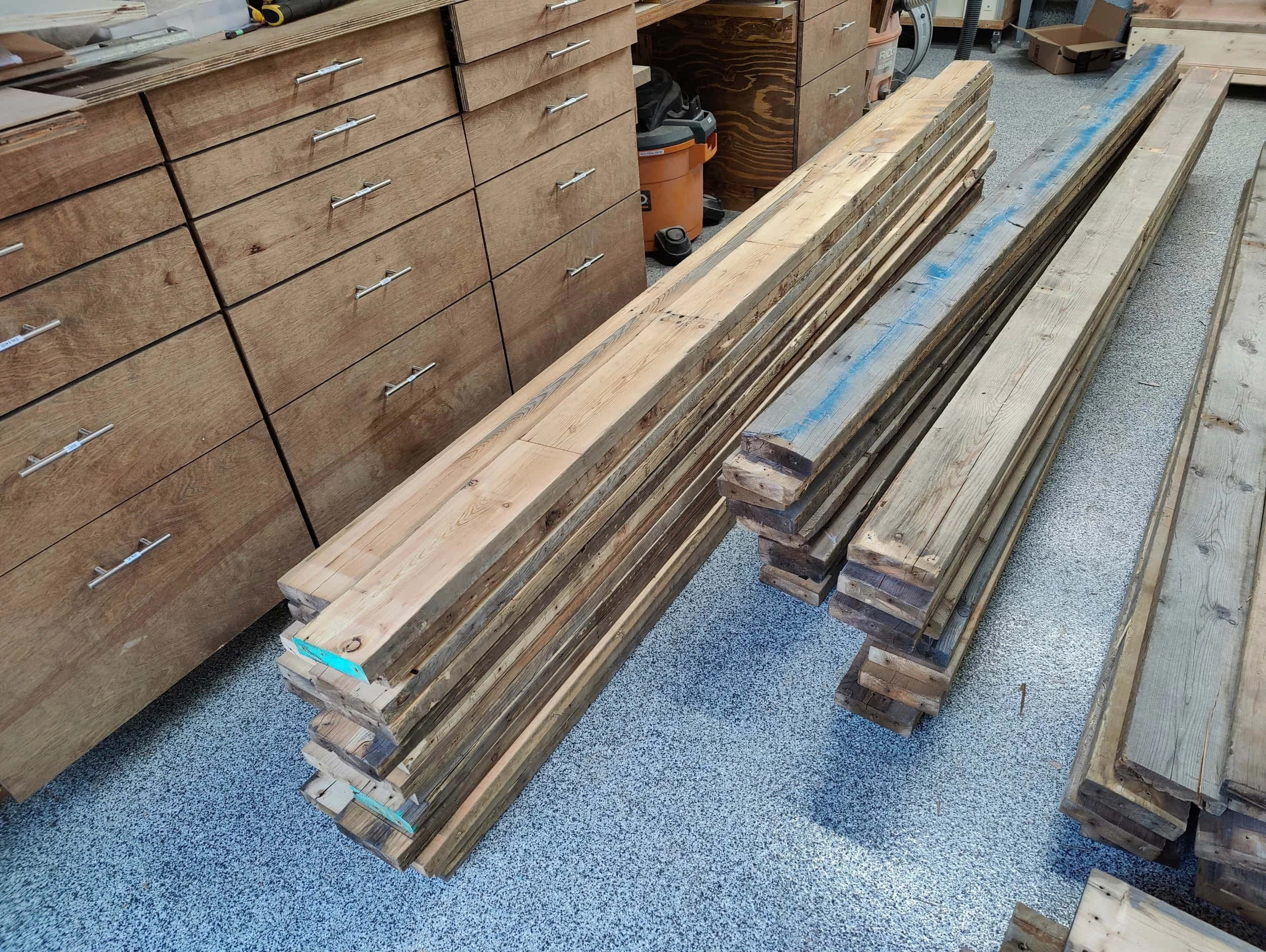 Halfway done (the long boards)