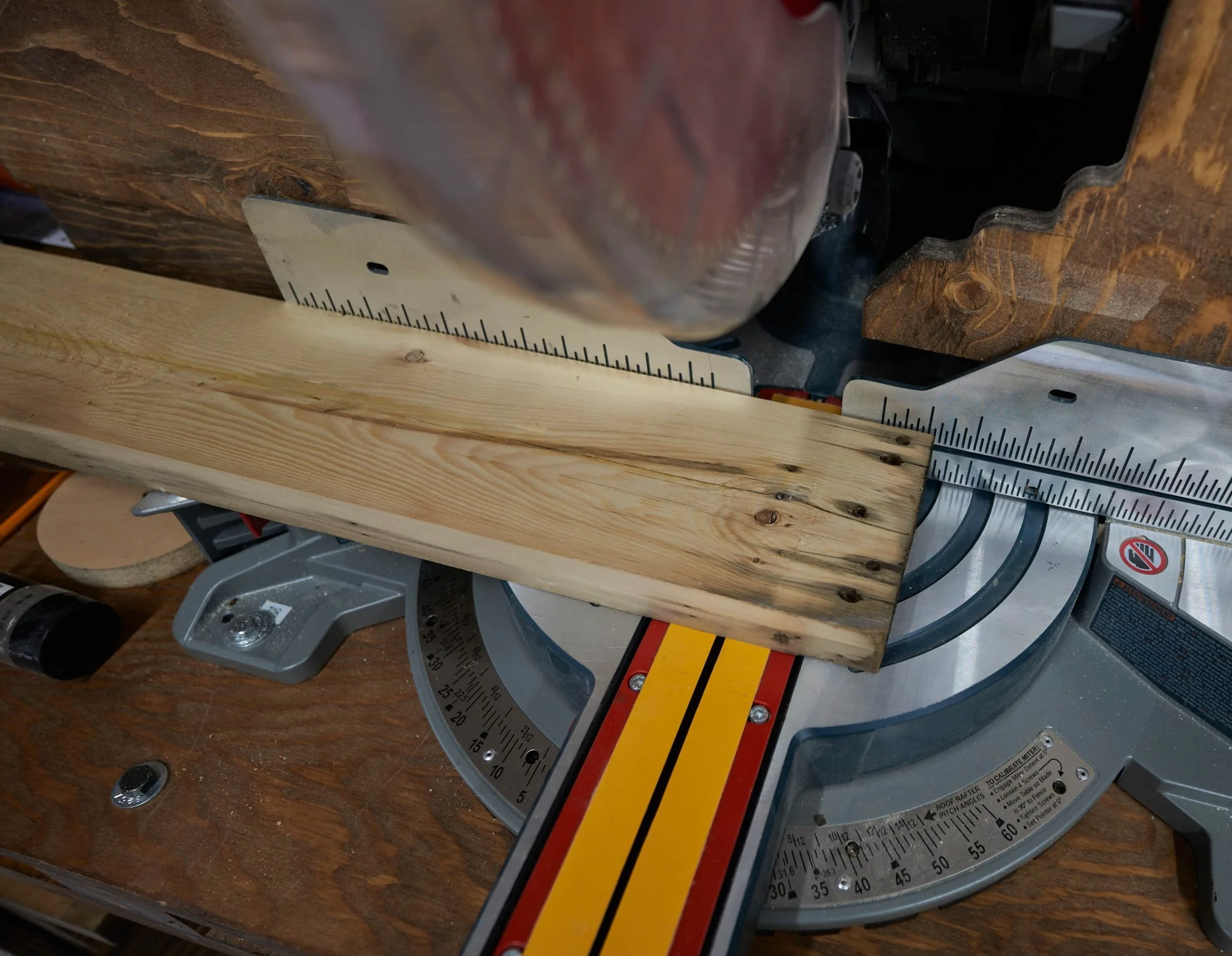 Trimming off the end of the board