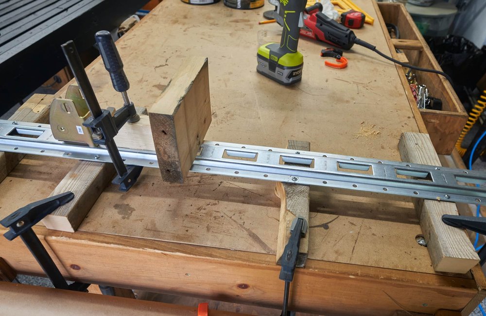 Securing the wood in place