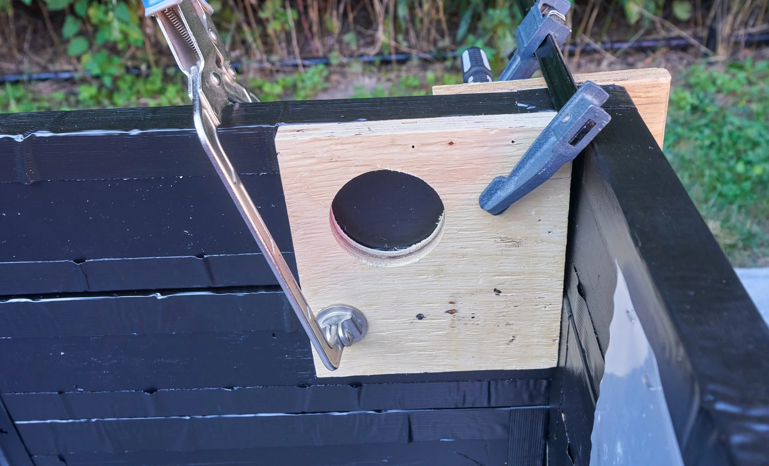 Clamping the guide in place