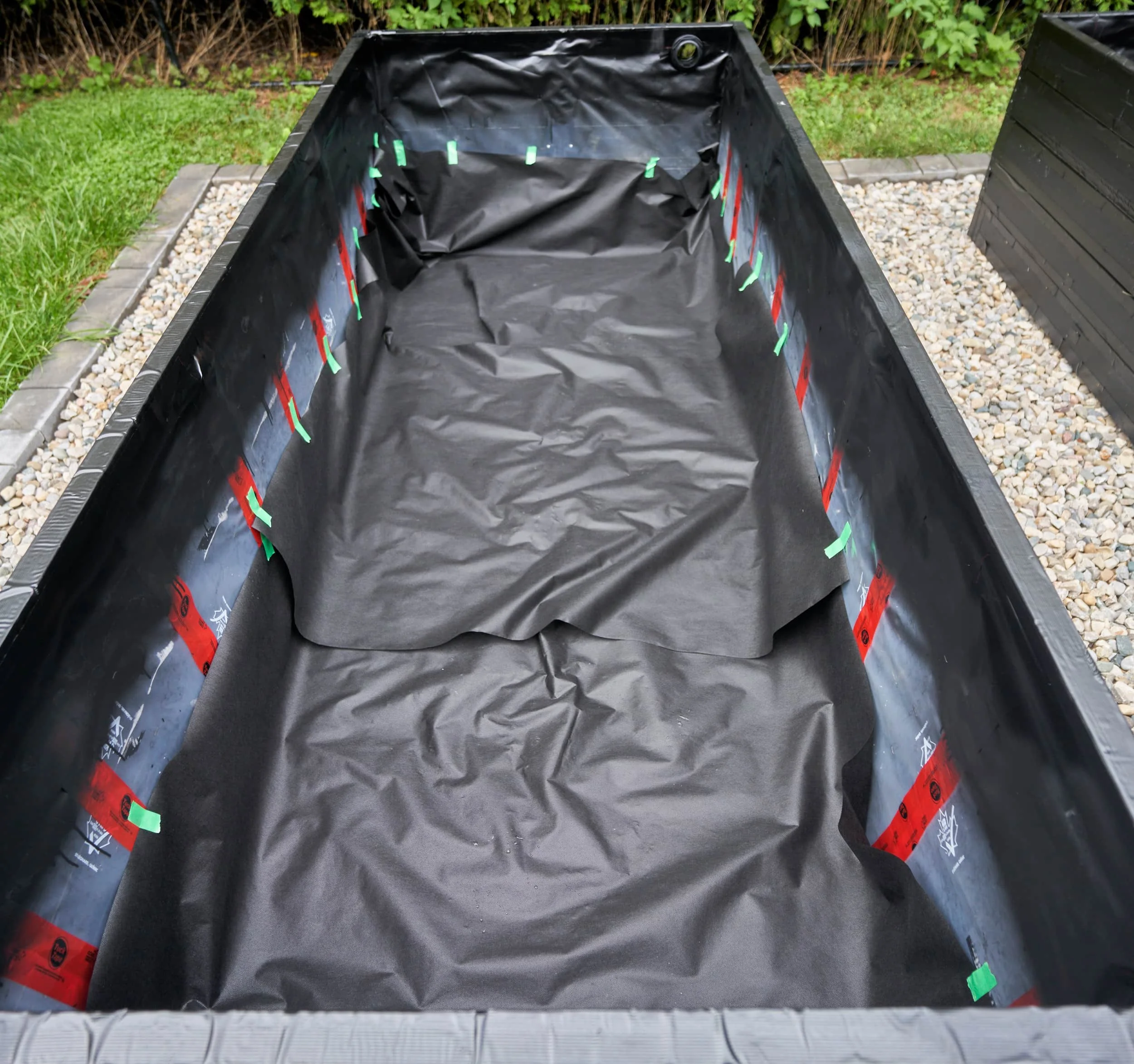 Landscape fabric down