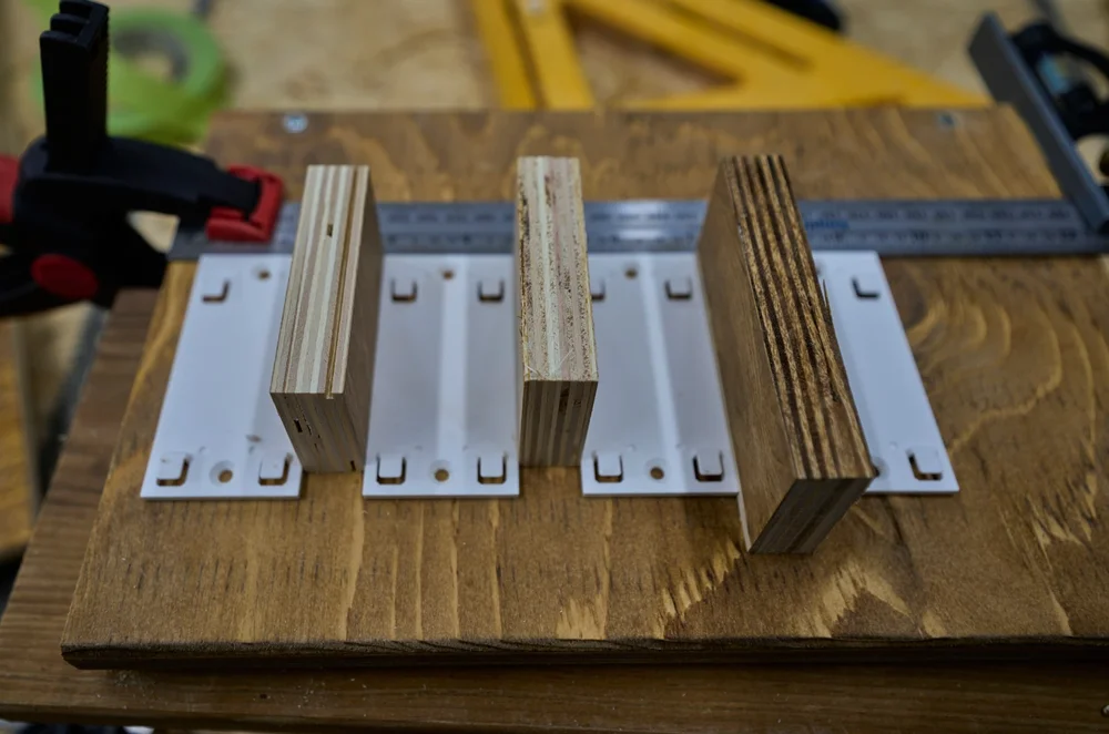 Laying out the mounting plates