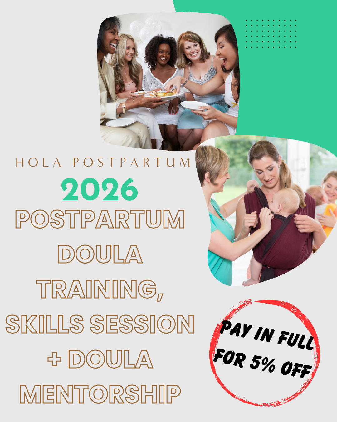 2026 Postpartum Doula Training, Skills Session and Doula Mentorship Package