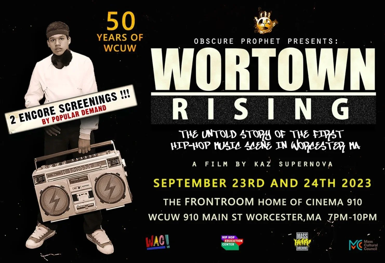WORTOWN RISING - The FRONTROOM at WCUW 91.3 FM - Sunday 9/24