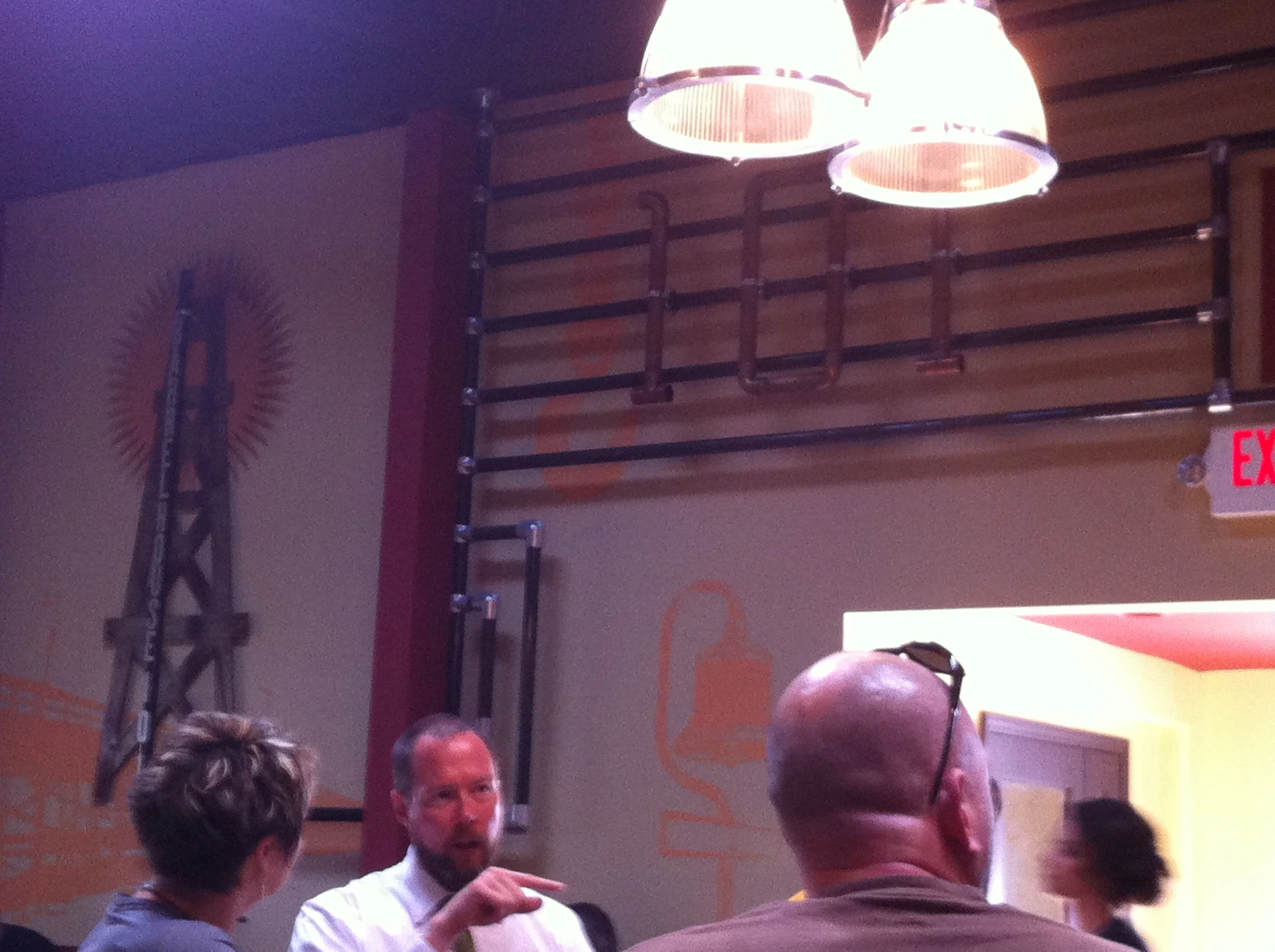 Mounted onto the oil rig are aluminum letters with the Barrelhouse 101 name. "101" was made from copper tubing. 