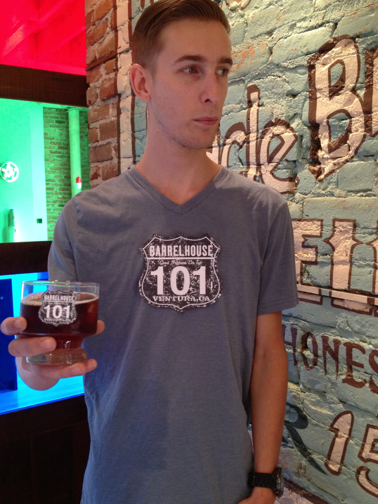 My intern modeling some swag.