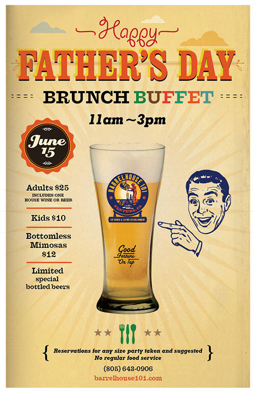 For the Father's Day event poster, flyer, and web banner, I wanted to have a retro fun feel to evoke feelings of fathers and grandpas reflecting back to a fun past with their fathers. 