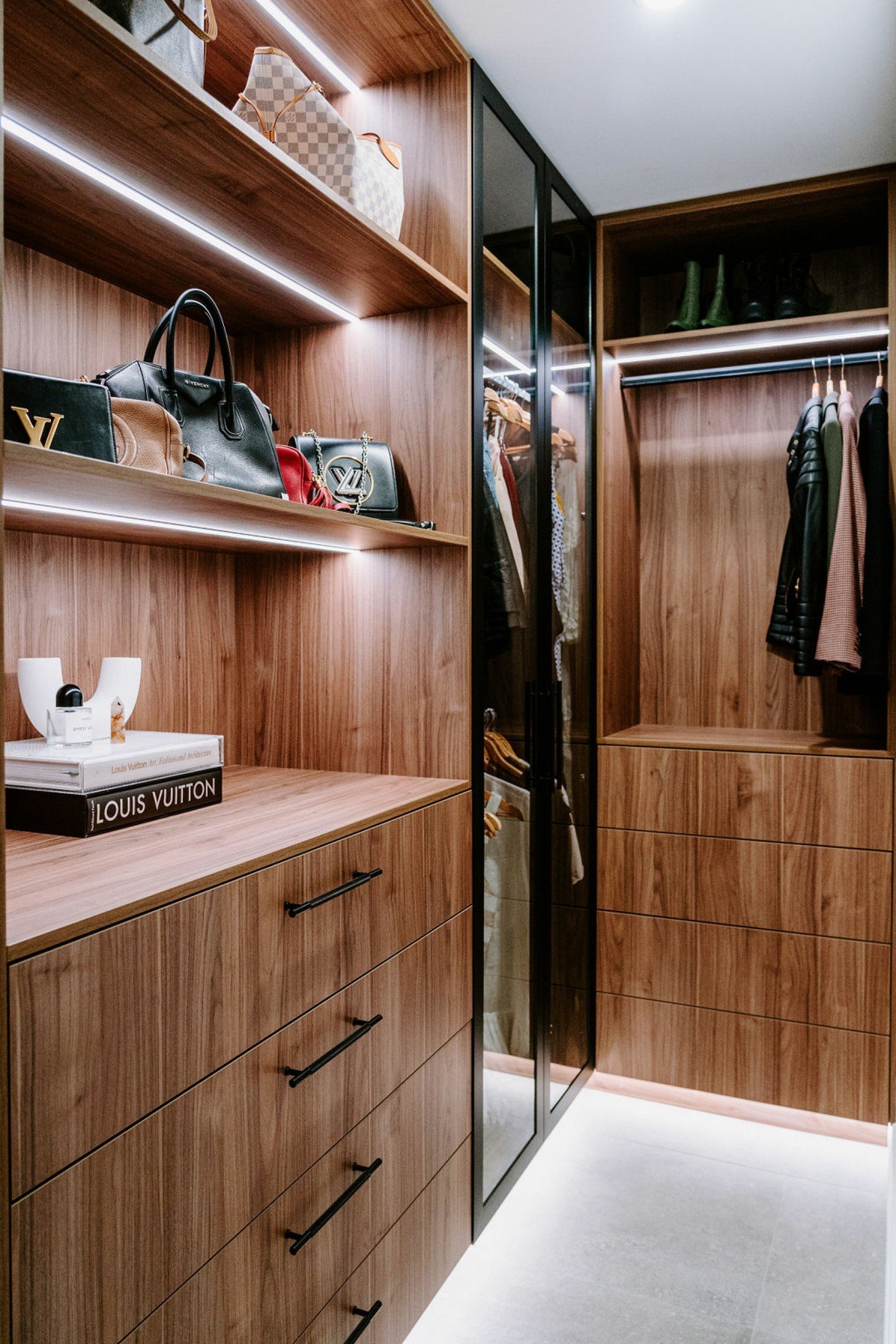 Designing a Functional Walk-In Wardrobe

Create a stylish and functional walk-in wardrobe with these 4 tips to maximise space and enhance organisation.

Optimise Layout: Plan your wardrobe layout based on your clothing needs. Allocate space for hangi