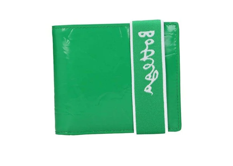 Bottega Veneta Elastic Band Bi-Fold Wallet Green/White