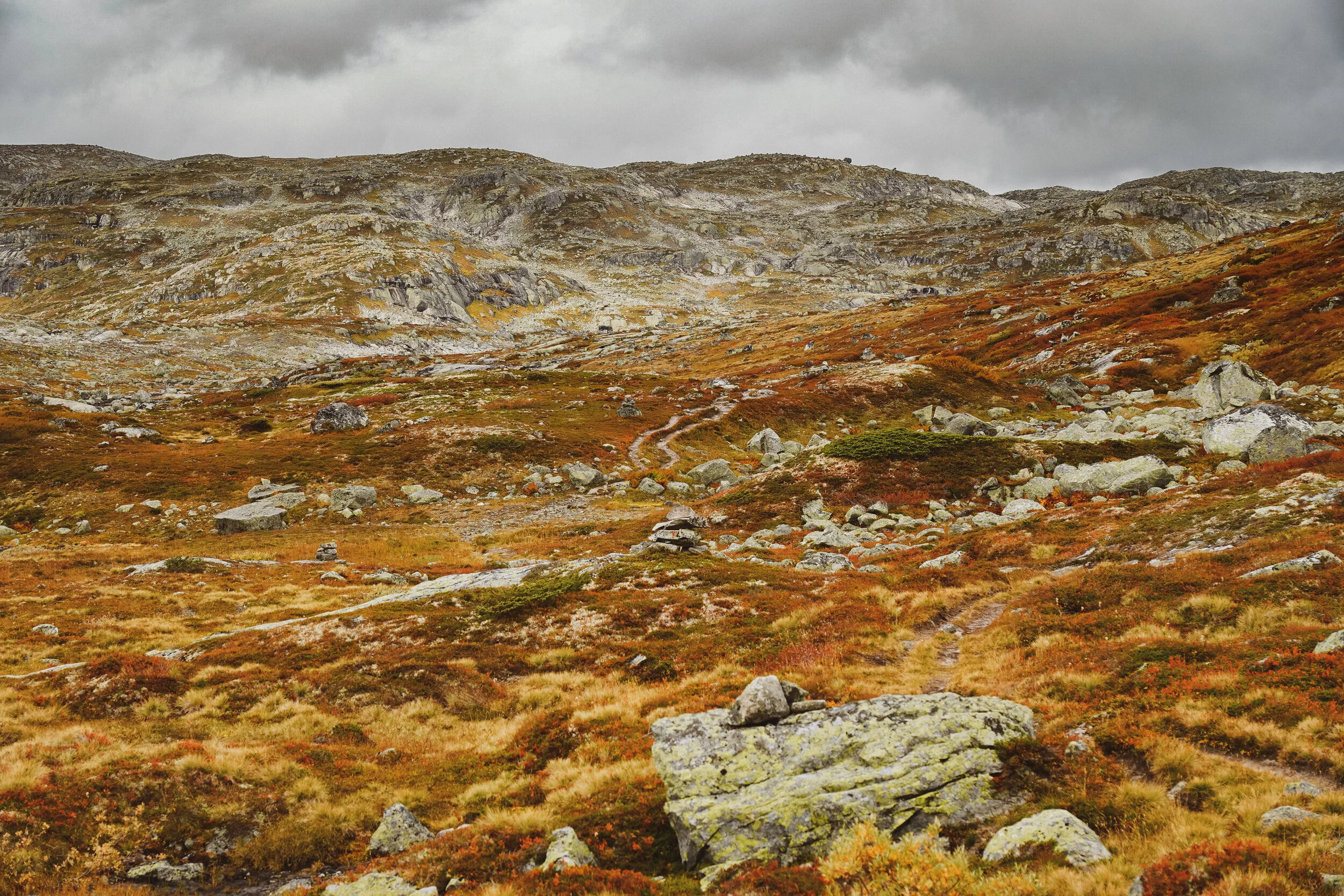 Wild camping on Hardangervidda in Autumn