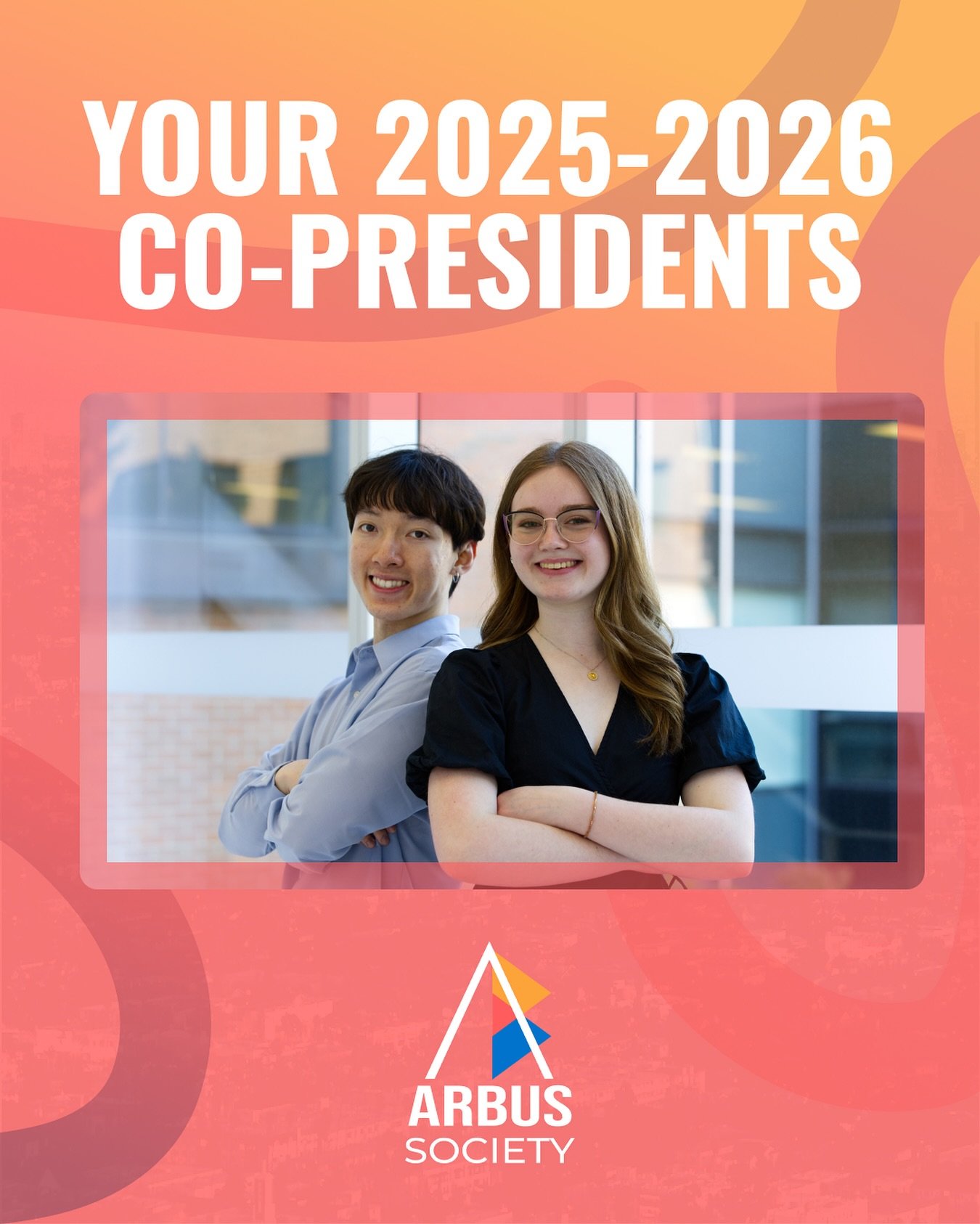 Hey ARBUS Students! 👋

We&rsquo;re so excited to introduce your Co-Presidents for Fall 2025 and Winter 2026! 💼✨

🎤 Callie Sweet, Co-President | 2B ARBUS, Communication Studies

🎤 Jimmy Nguyen, Co-President | 4A ARBUS, Economics

This dynamic duo 