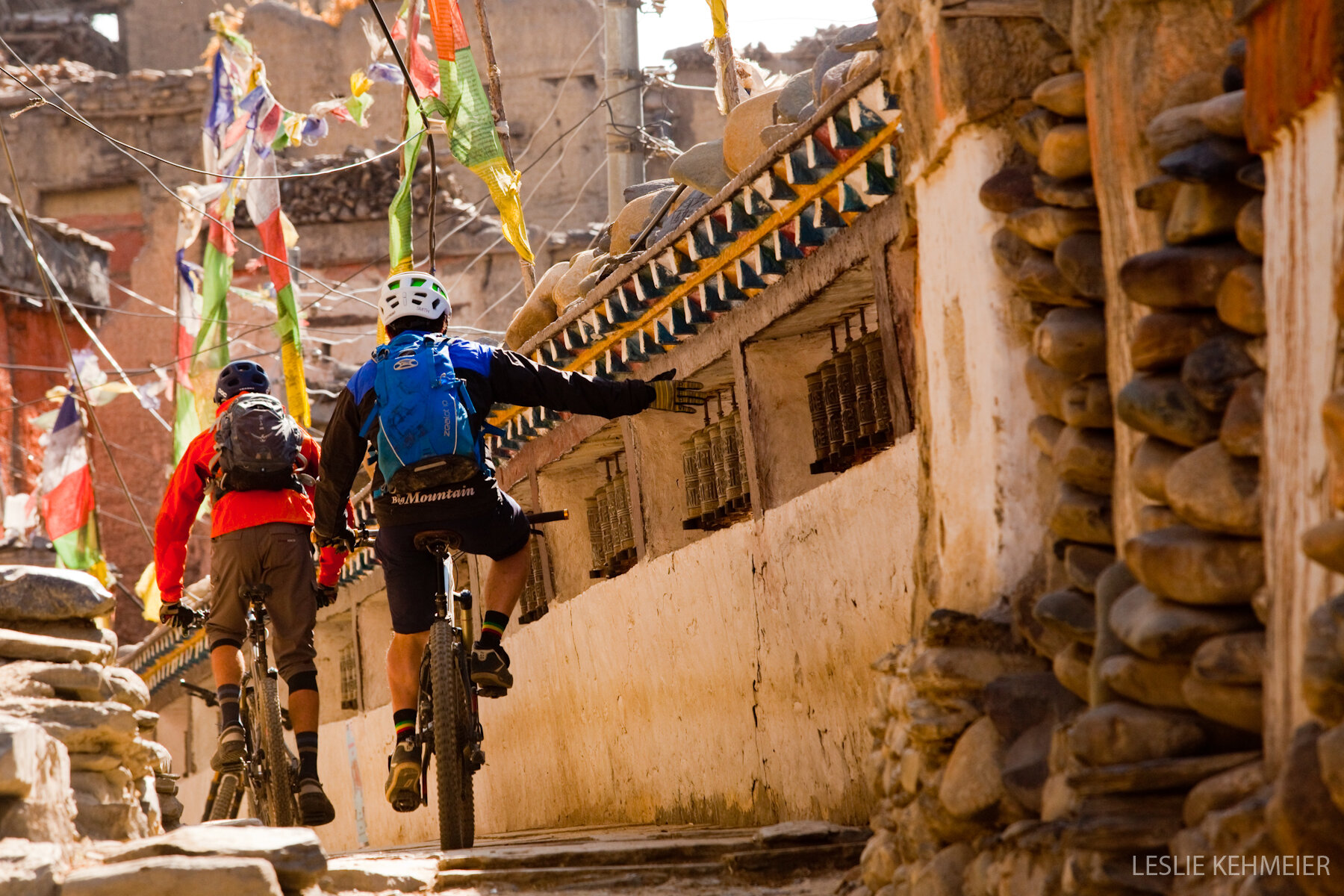 Biker in kathmandu Nepal
