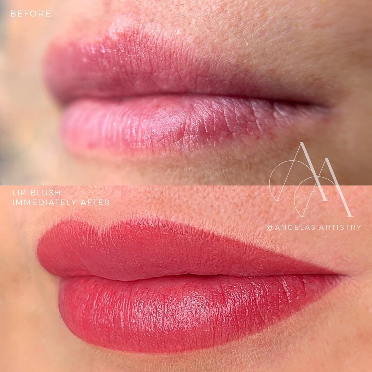 Lip Blush 

Our goal is to redefine the lips and evening out the colour. Can&rsquo;t wait to see these healed 💕

__________________________________________

𝘼𝙥𝙥𝙤𝙞𝙣𝙩𝙢𝙚𝙣𝙩 𝙩𝙞𝙢𝙚: 2.5 - 3 hours

𝙃𝙚𝙖𝙡𝙞𝙣𝙜 𝙩𝙞𝙢𝙚: 5 days, swelling wi