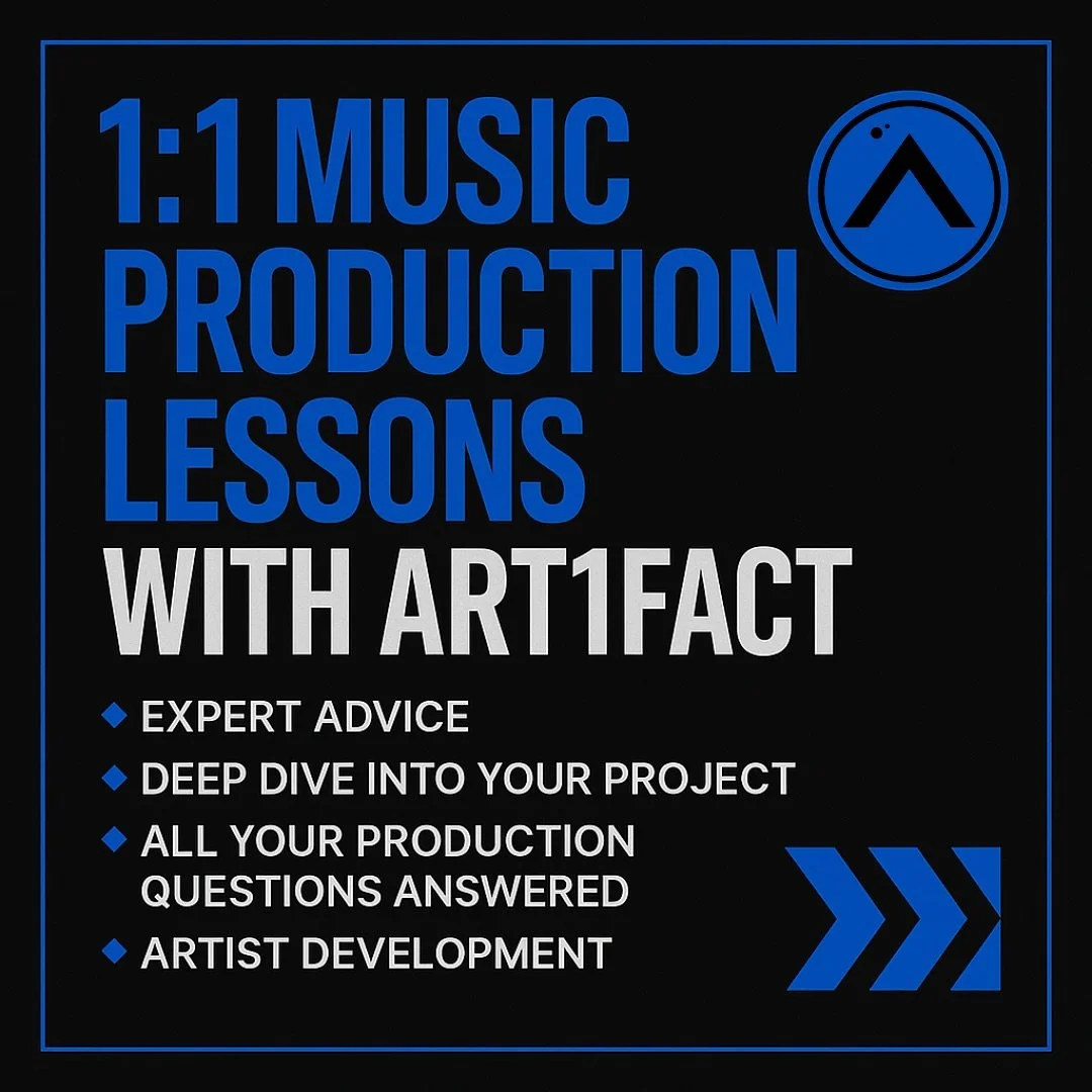 🎧 1:1 Music Production Lessons with Art1fact

Unlock your full creative potential with personalized, one-on-one sessions tailored to your sound and artistic goals.
These lessons go far beyond basic tutorials - every session is a deep dive into your 