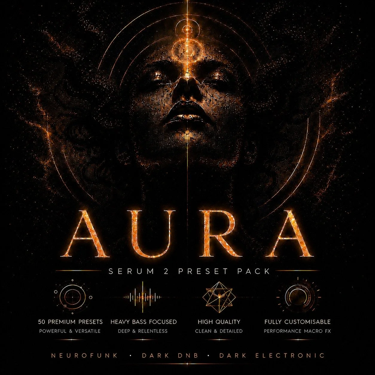 AURA is finally out ⚫

50 premium Serum 2 presets focused around heavy basses, deep low-end and darker Drum &amp; Bass aesthetics.

#Neurofunk #DrumAndBass #Serum2

This pack took a lot of work and I'm genuinely excited to finally put it out into the