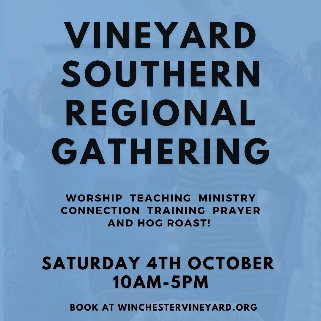 The Regional Vineyard Gathering is only a few days away! Book your place before Wednesday 1st October. It&rsquo;s going to be a brilliant day full of worship, ministry, teaching, meeting with Jesus &amp; your brothers and sisters in the Vineyard Move