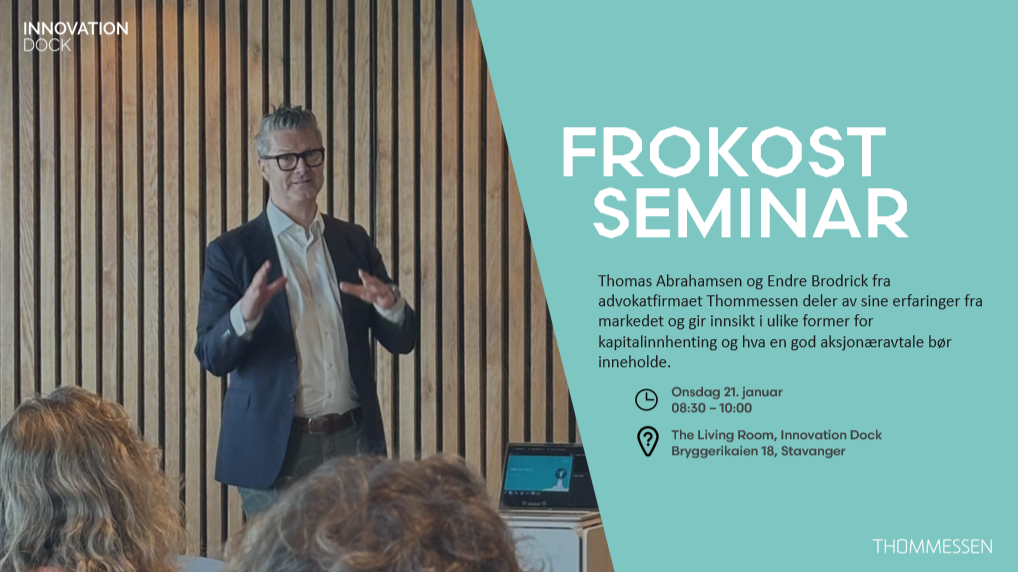 Frokostseminar: Kapitalinnhenting og aksjonæravtaler