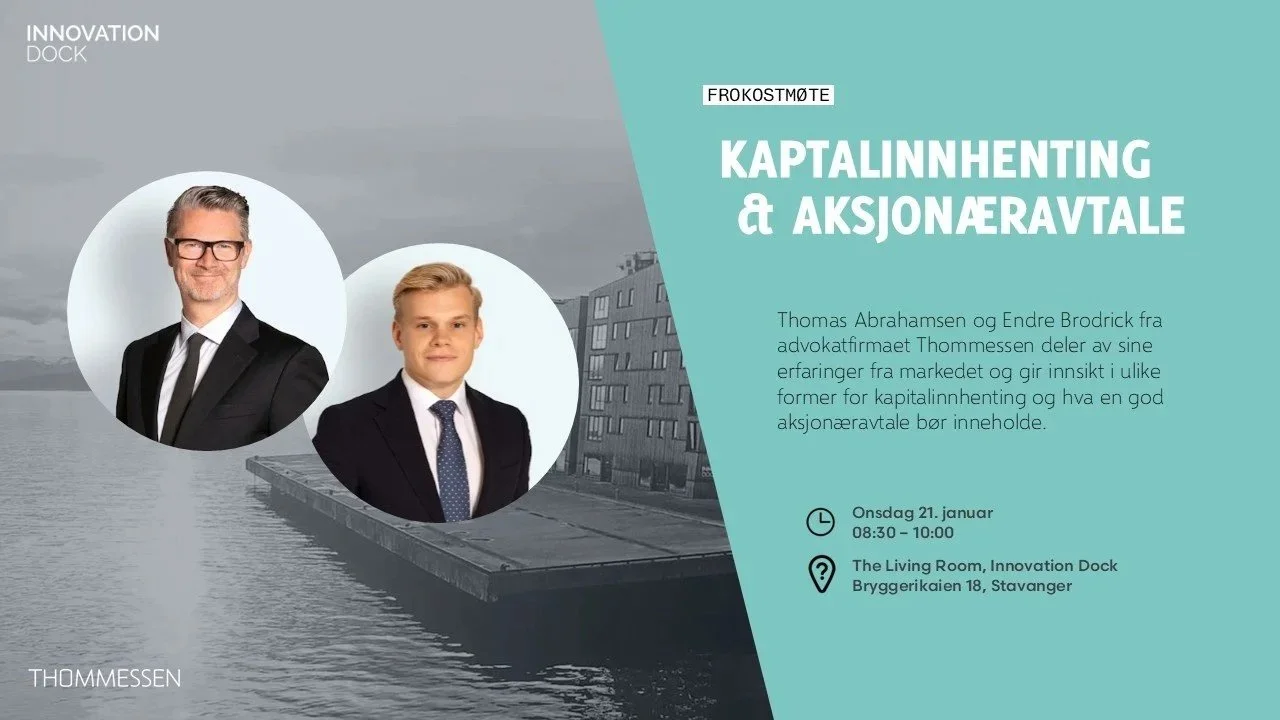 Frokostseminar: Kapitalinnhenting og aksjonæravtaler